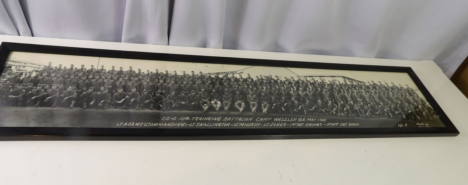 Yard Long 1941 Battalion Photo Wheeler, GA: 8" X 37" "YardLong" 1941 Battalion, Wheeler, GA. All measurements approximate. Please see photos for condition and details. Selling as is from 04281.