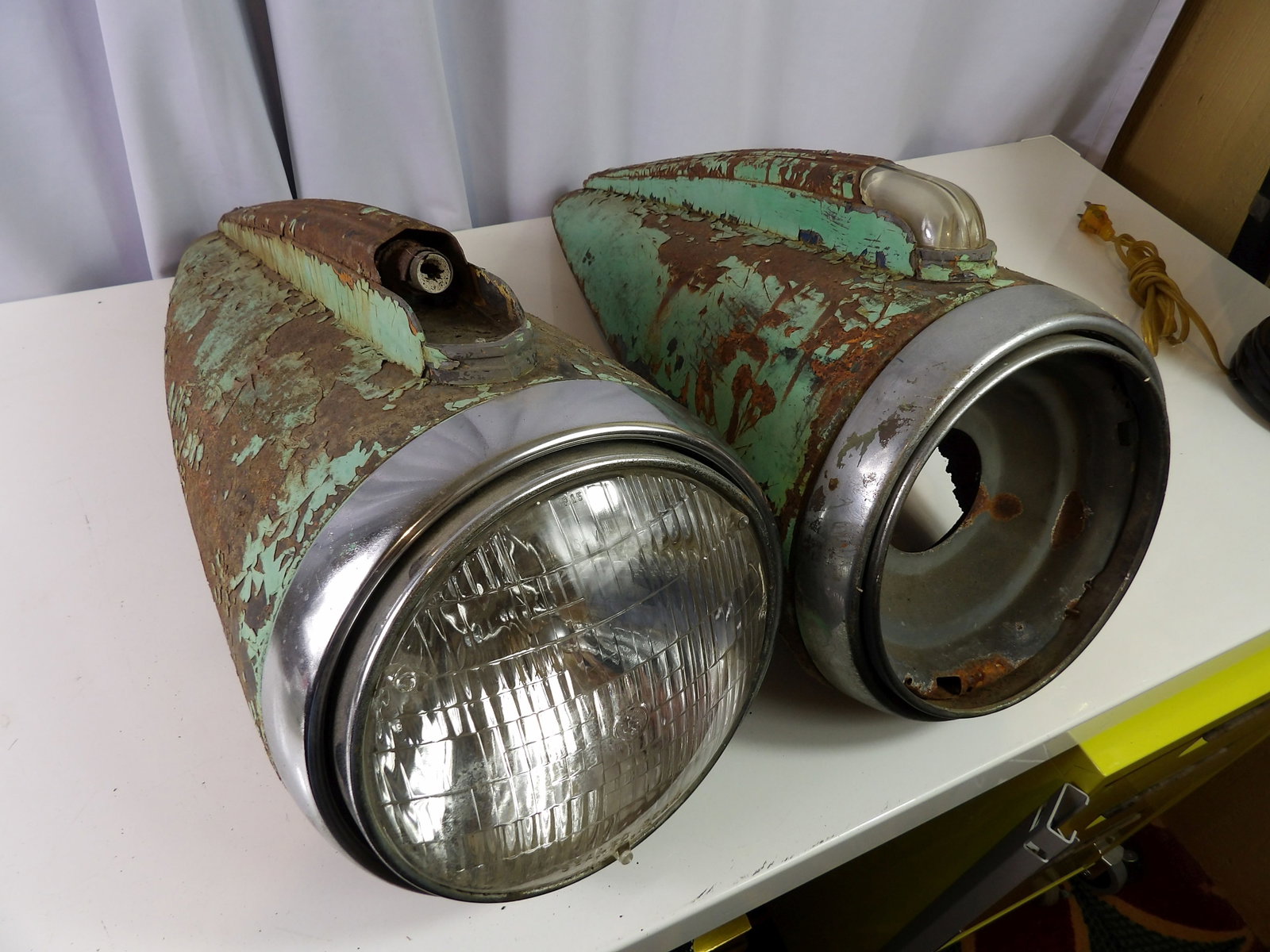 Pair of Vintage Car Headlight Housings (1 of 5)
