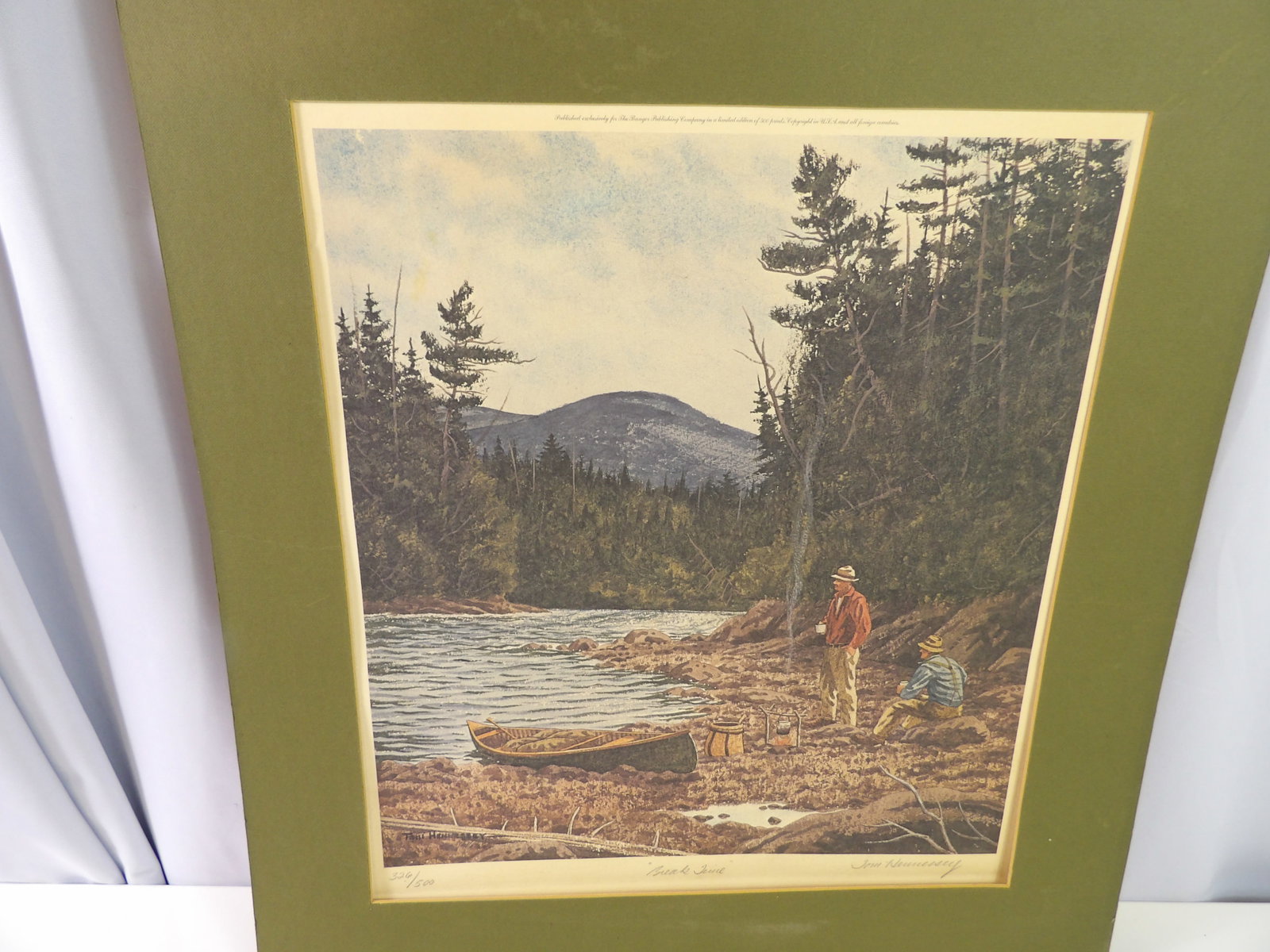 Limited Edition Print "Breaktime", Signed and Numbered: Signed and Numbered Limited Edition Print "Breaktime" by Tom Hennessey. All measurements approximate. Please see photos for condition and details. Selling as is from 04281.