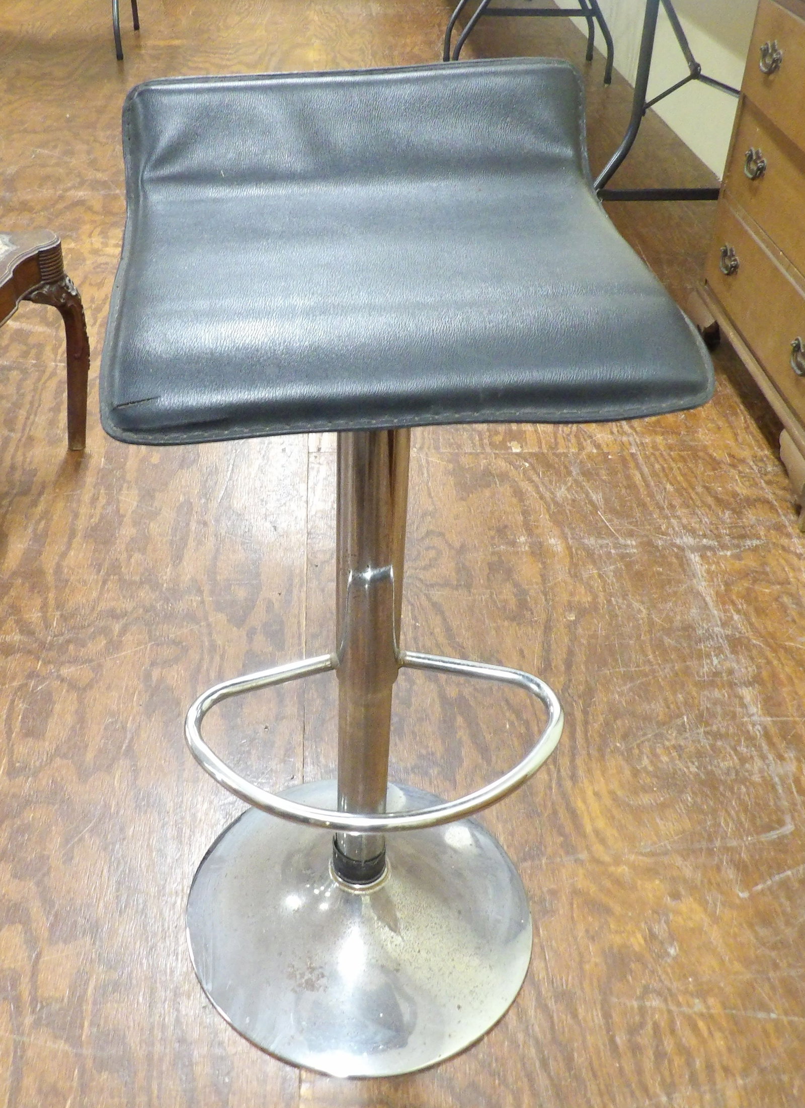 Contemporary Vinyl and Chrome Adjustable Bar Stool (1 of 4)