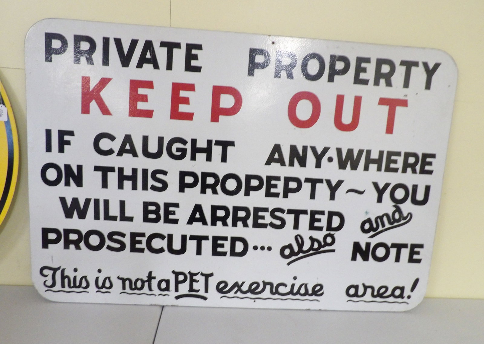 Wooden Private Property Sign (1 of 3)
