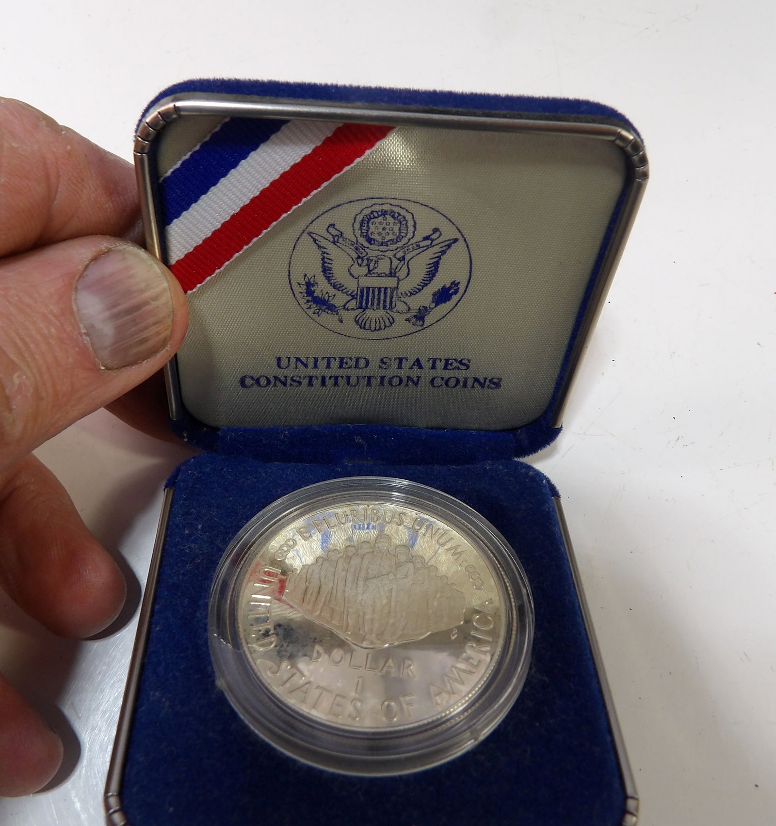 1987 US Constitution Commemorative Silver Dollar Coin, 1 oz. (1 of 3)