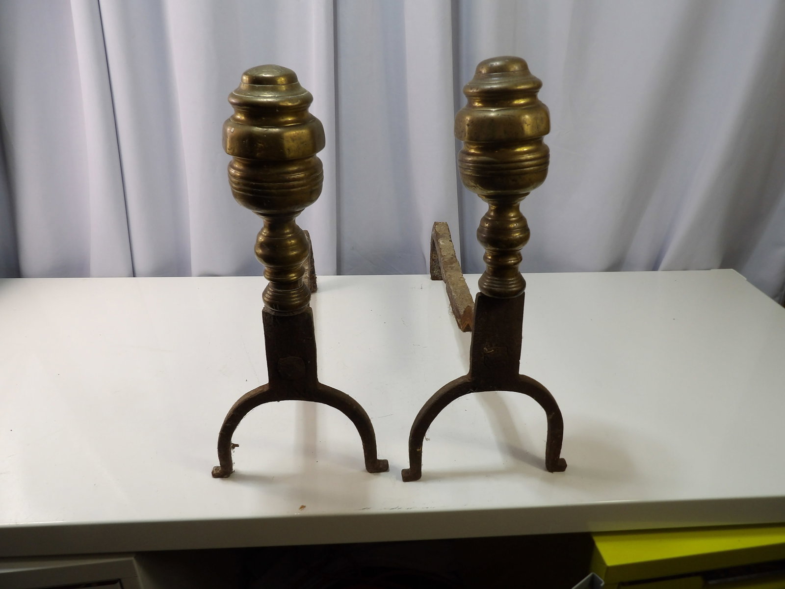Pair of Vintage Brass Andirons (1 of 4)