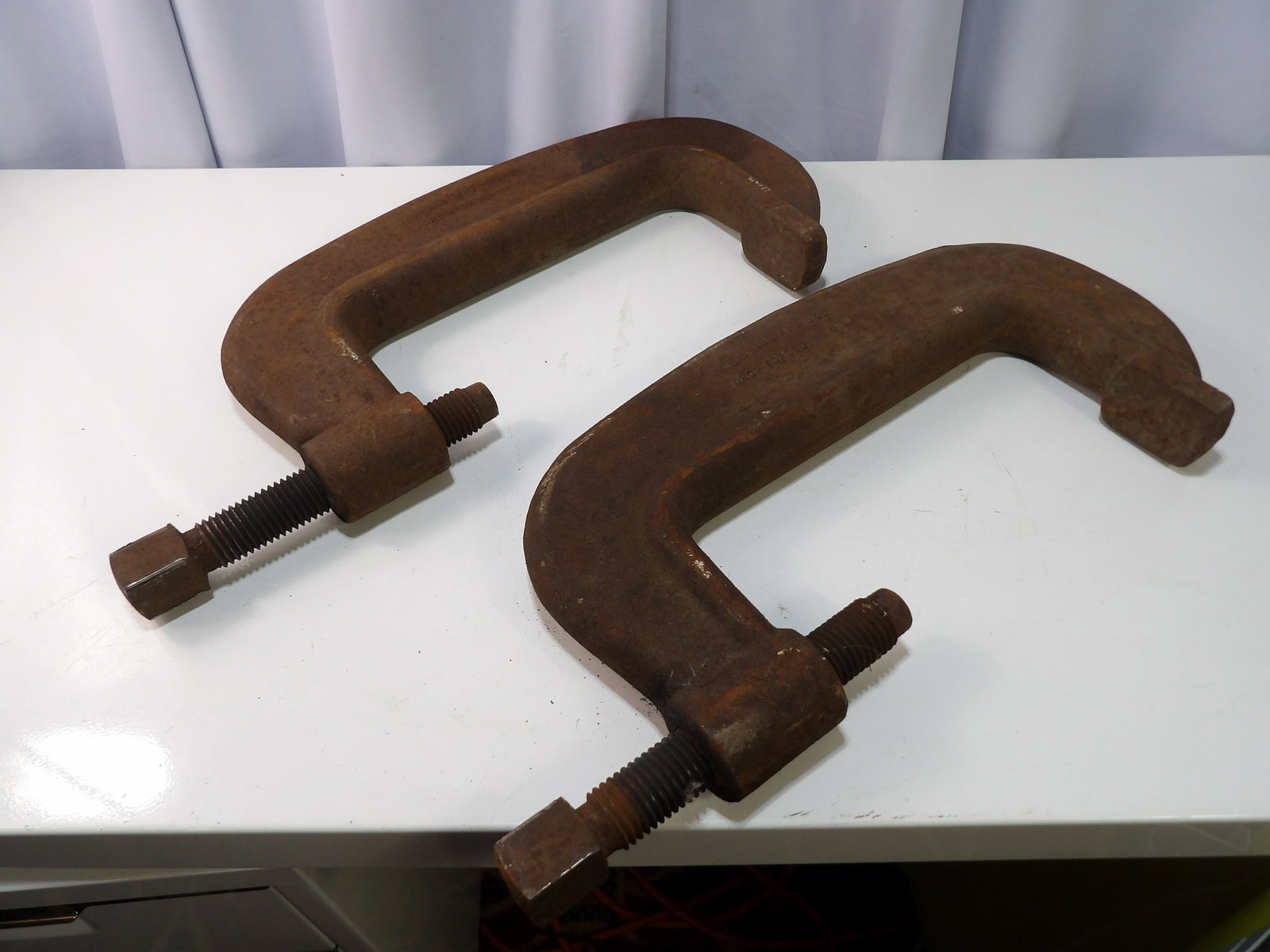 Pair of Large Bridge C-Clamps, J.H. Williams (1 of 4)