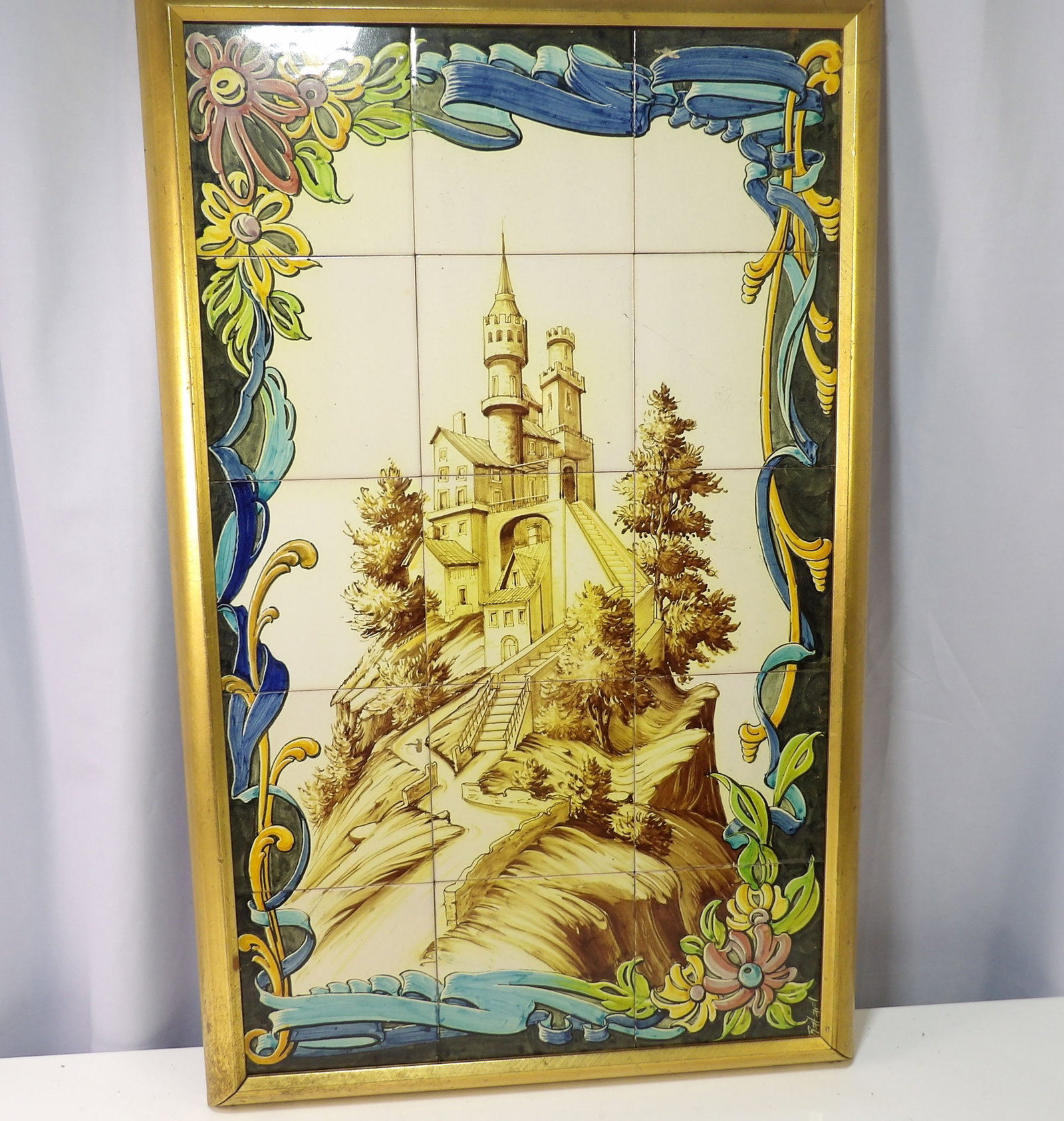 Vintage Portuguese Ceramic Tile Panel (1 of 5)