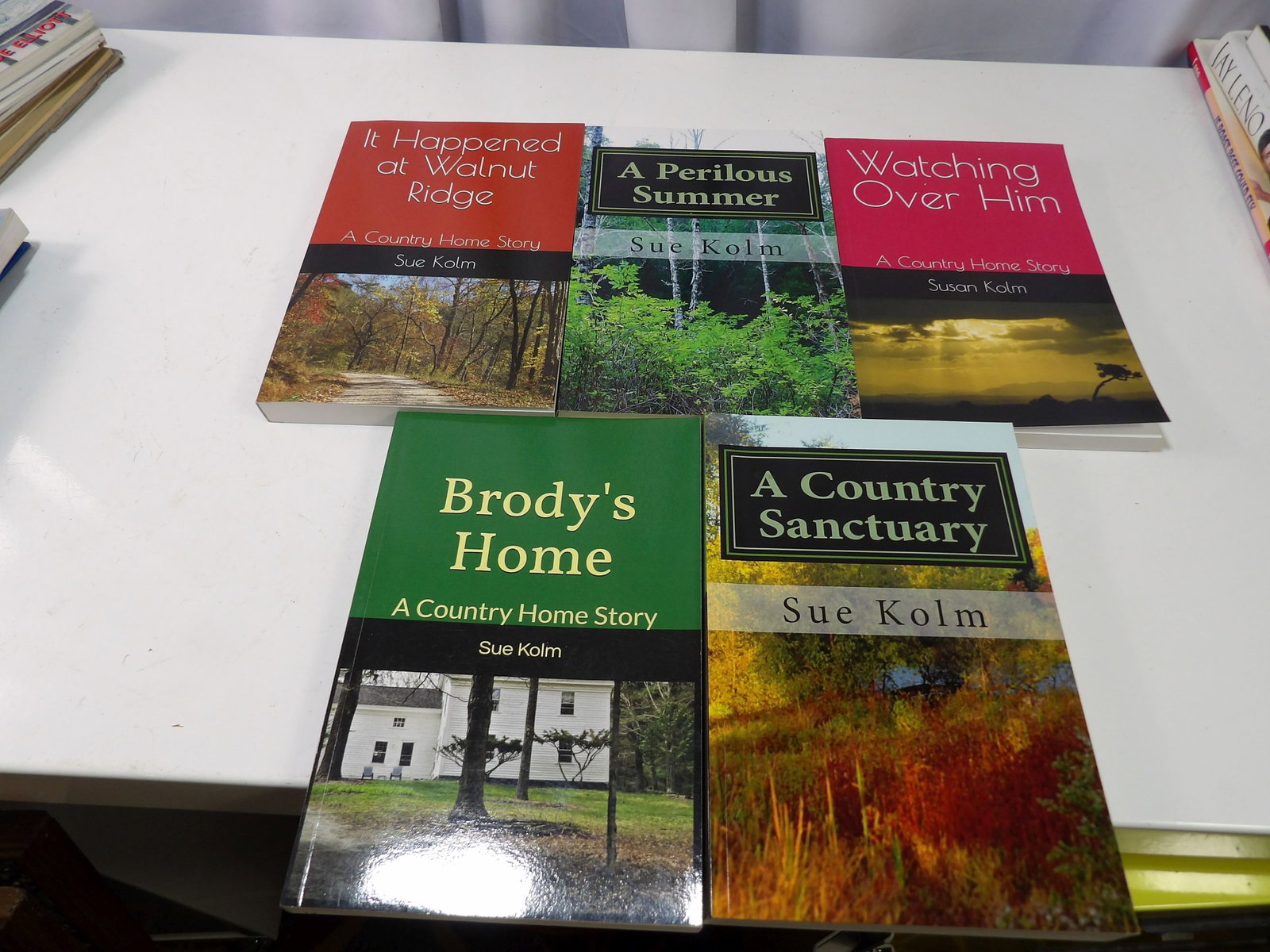5 PCS. Sue Kolm Books: 5 Titles by Sue Kolm. All Excellent Condition. All measurements approximate. Please see photos for condition and details. Selling as is from 04281.