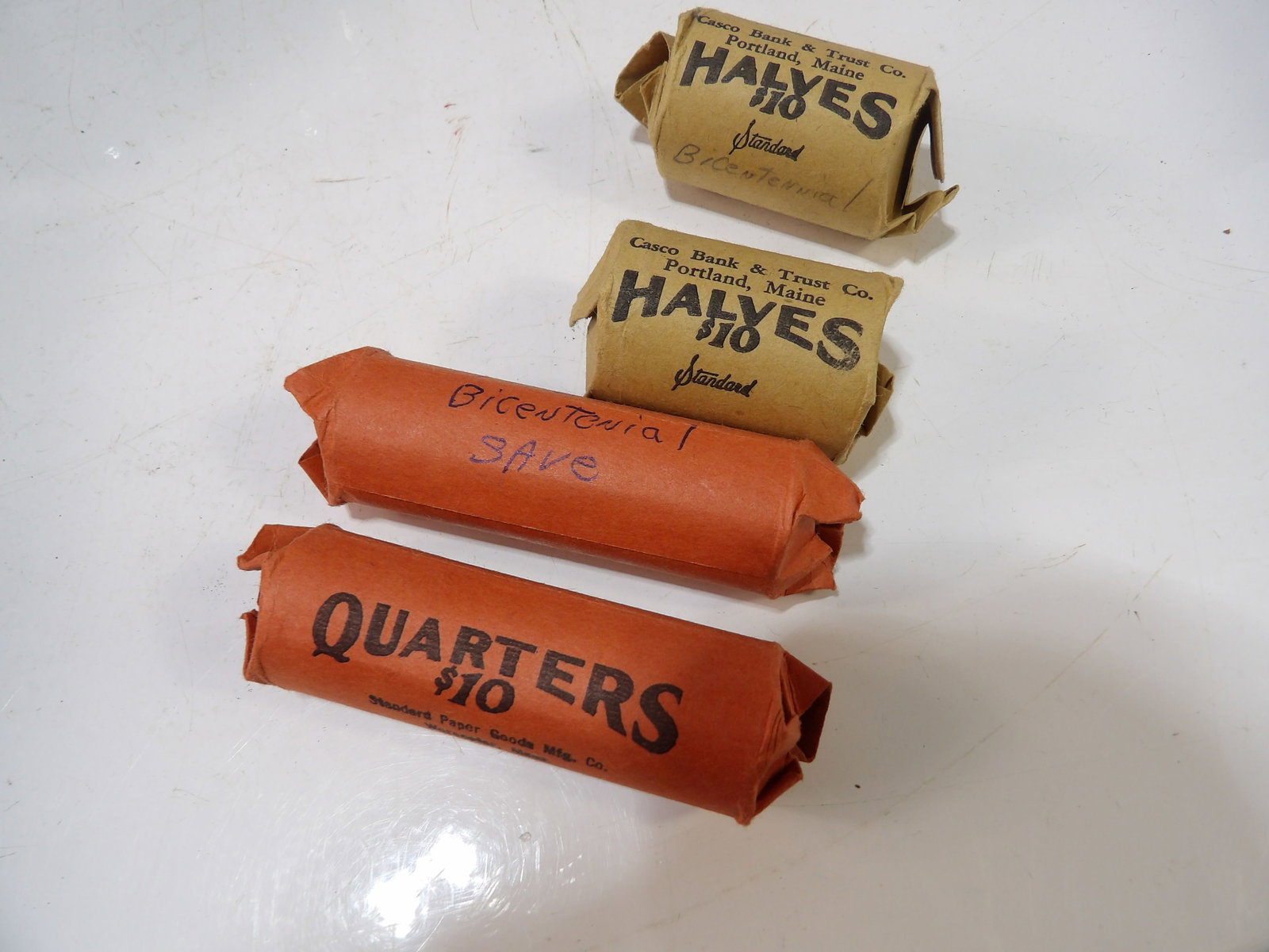 Bicentennial Half-Dollars and Quarters, 2 Rolls Each (1 of 3)