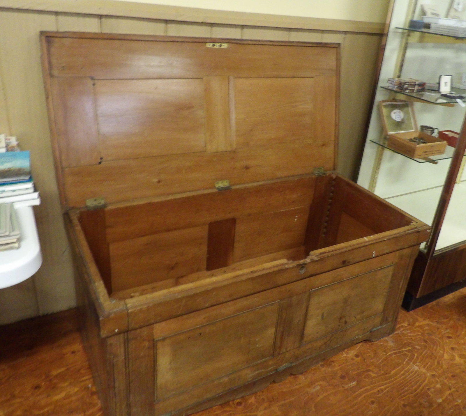 18th Century Wooden Mule Chest Trunk (1 of 5)