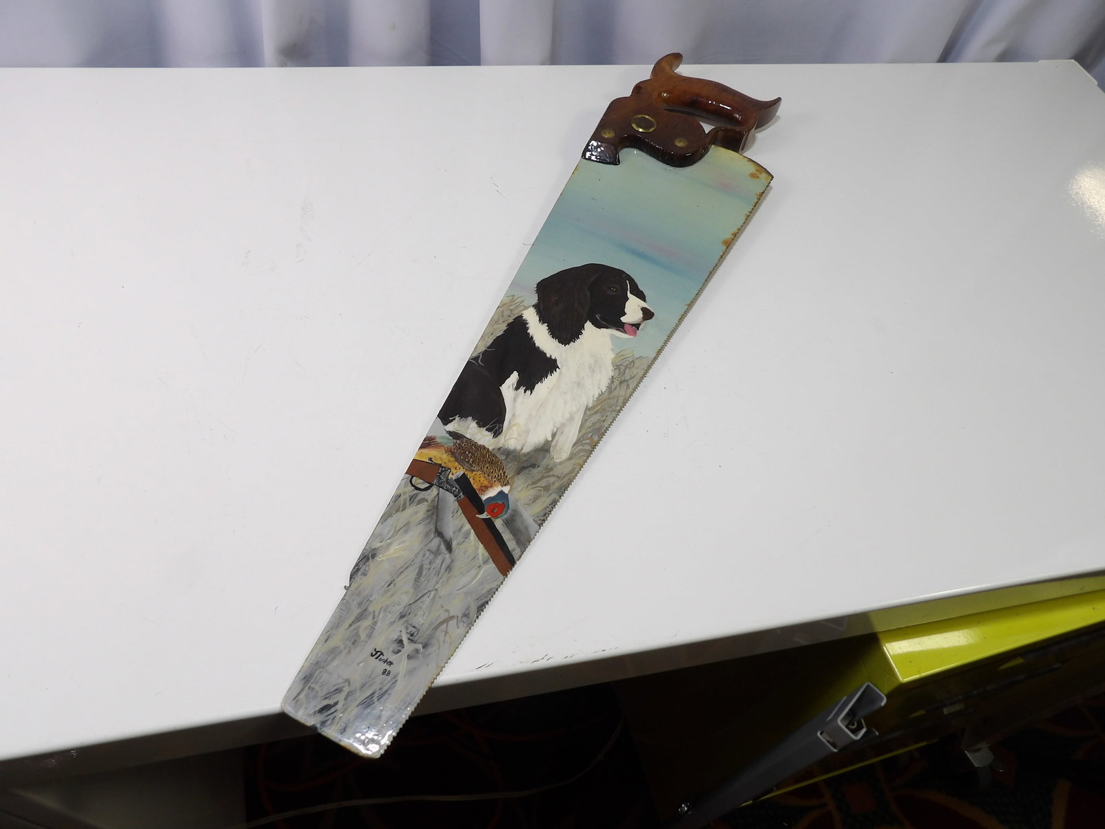 Hand Painted Saw with Hunting Scene (1 of 4)