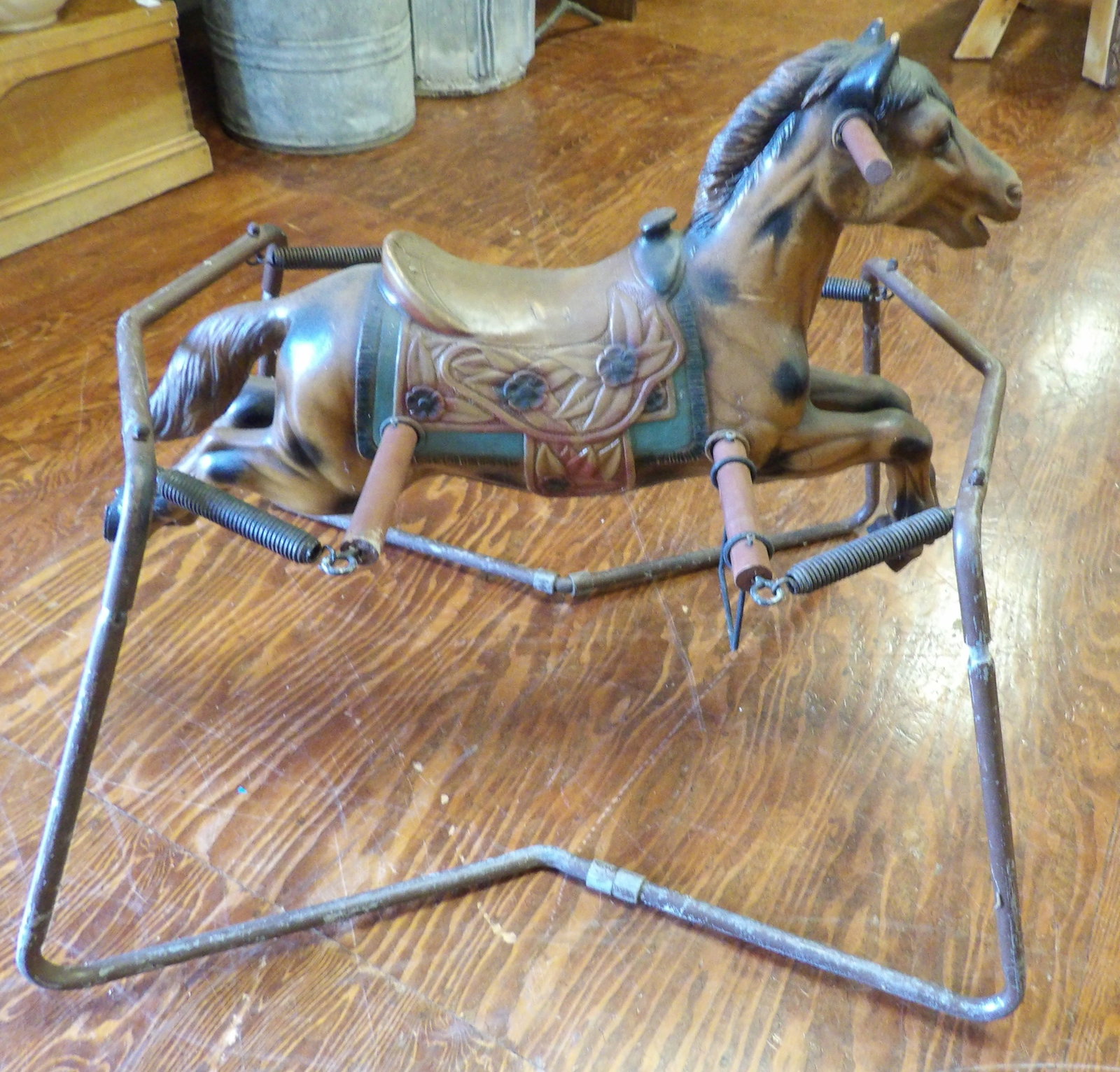 Vintage Wonder Horse Rocking Horse: Vintage Wonder Horse Spring Rocking Horse. All measurements approximate. Please see photos for condition and details. Selling as is from 04281.