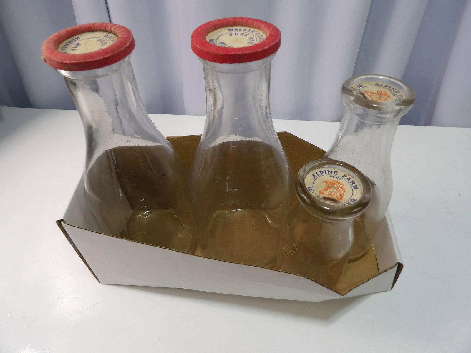 4 Early Milk Bottles from Walker's Dairy in Norway (1 of 4)