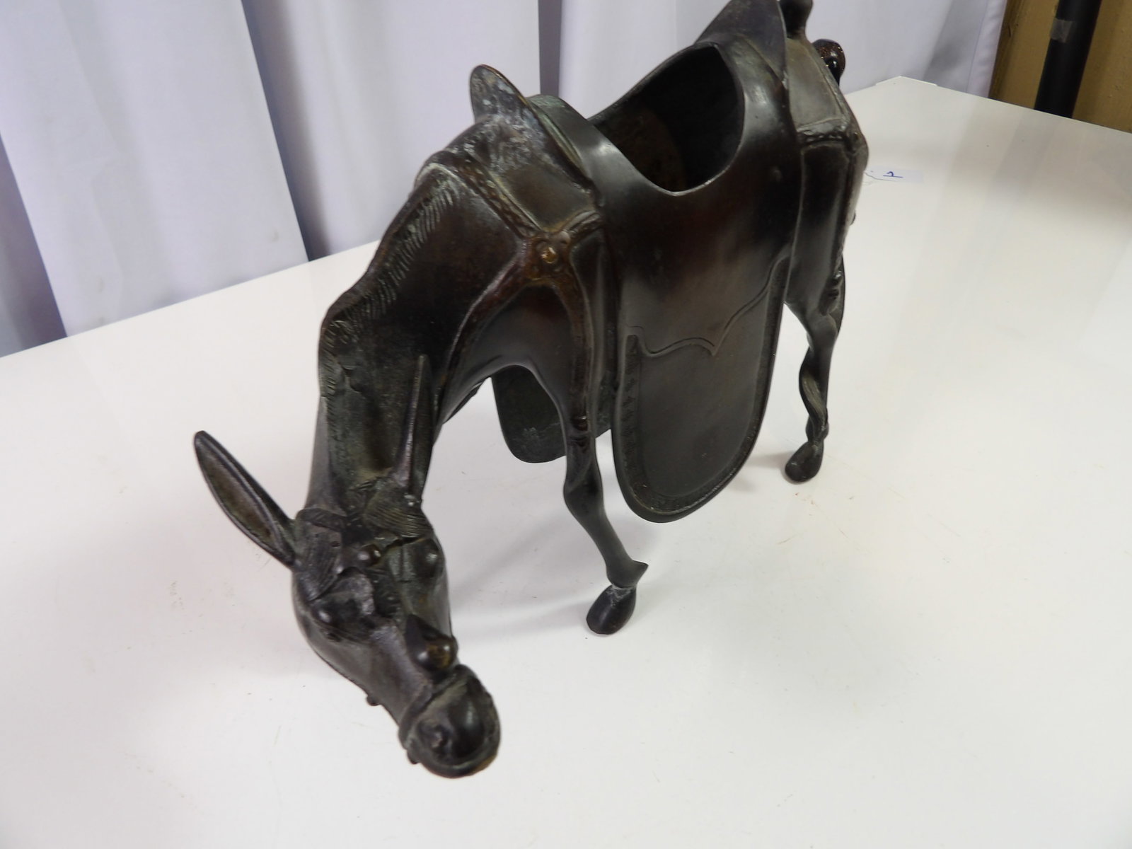 Bronze Donkey with Saddle - 2