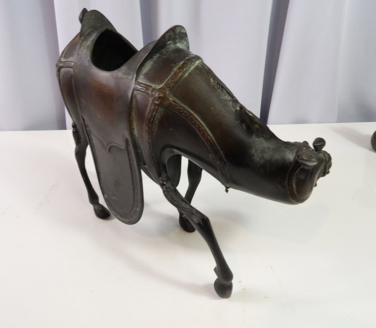 Bronze Donkey with Saddle - 3