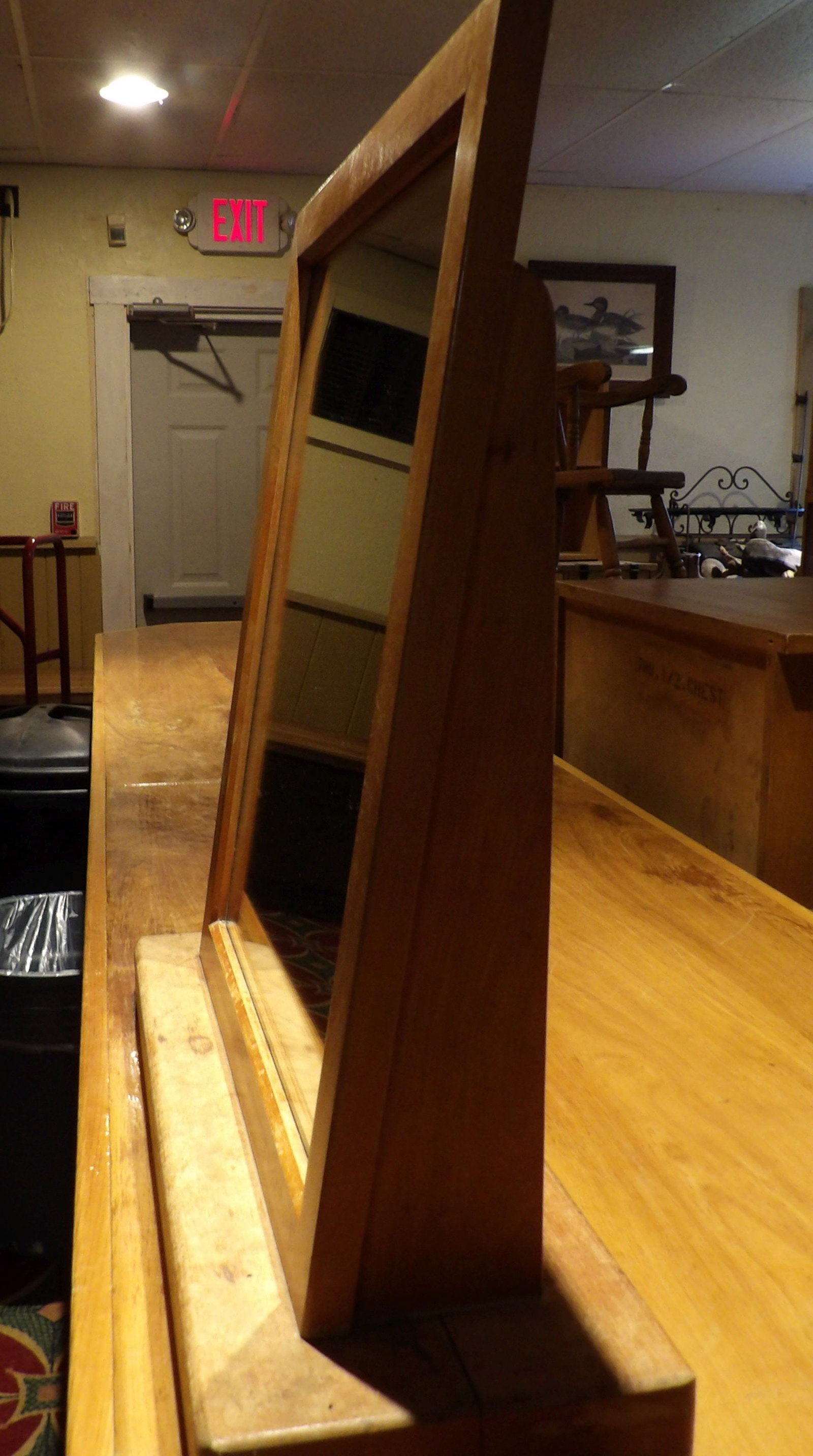 Rectangular MCM Framed Vanity Mirror - 2