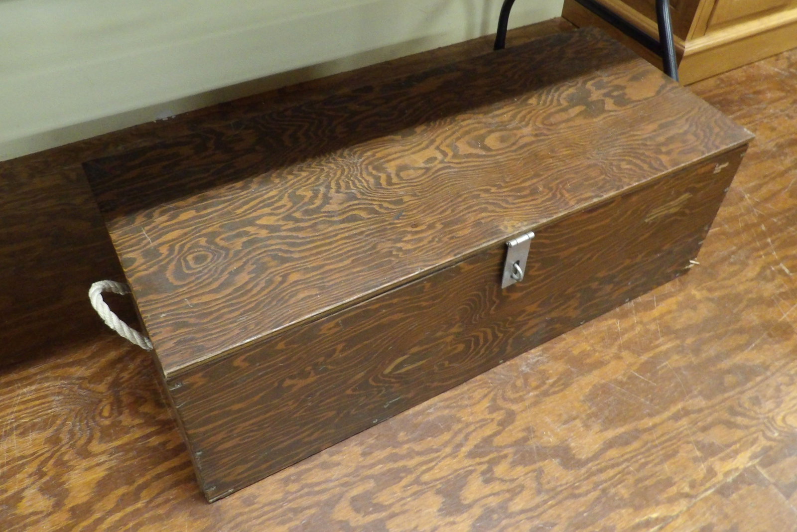Wooden Hinged Storage Trunk - 3
