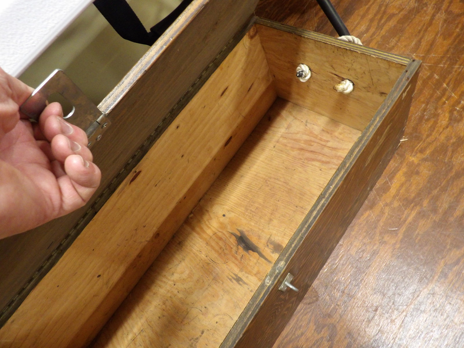 Wooden Hinged Storage Trunk - 4