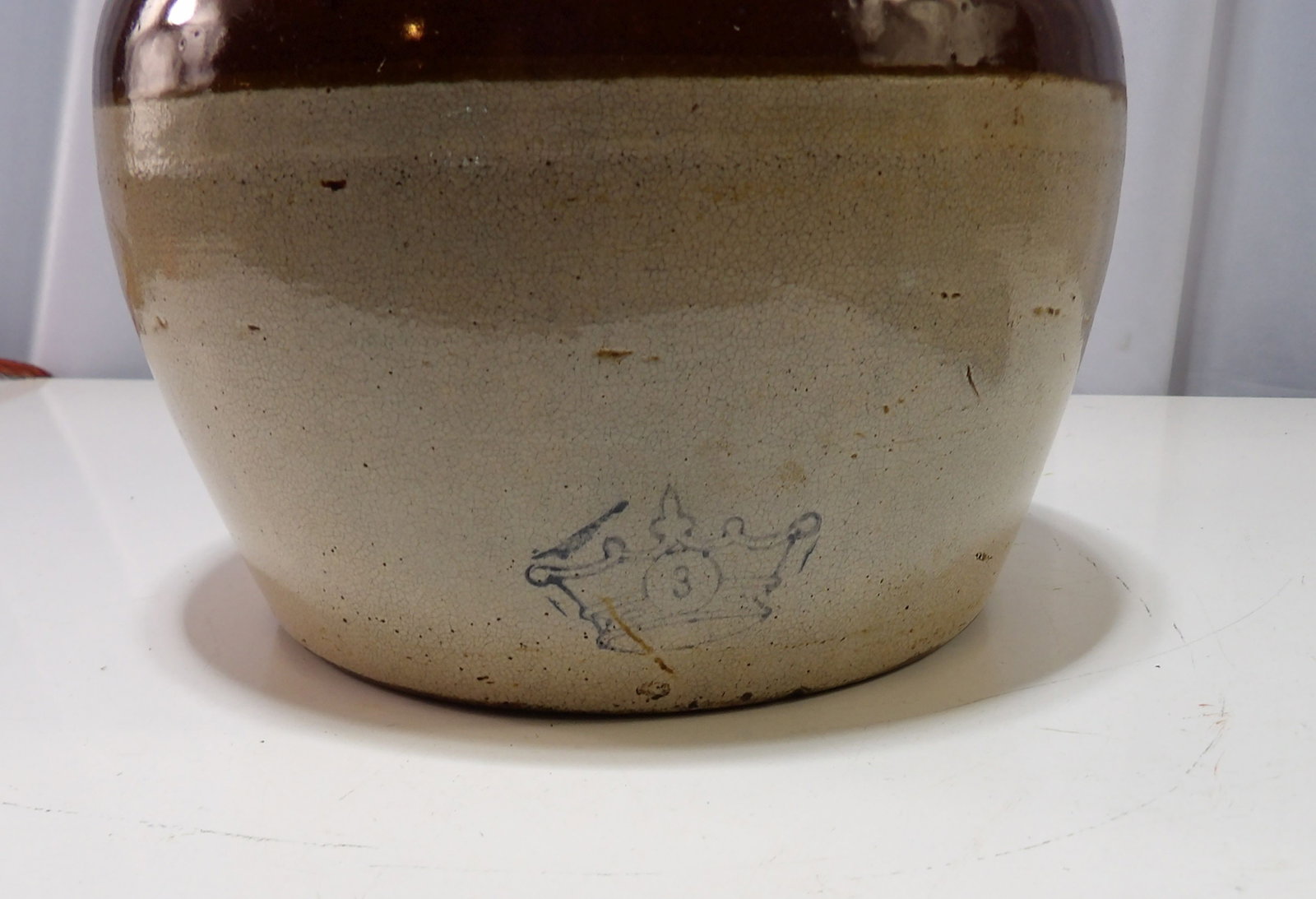 Two Tone Stoneware Crock #3 - 2