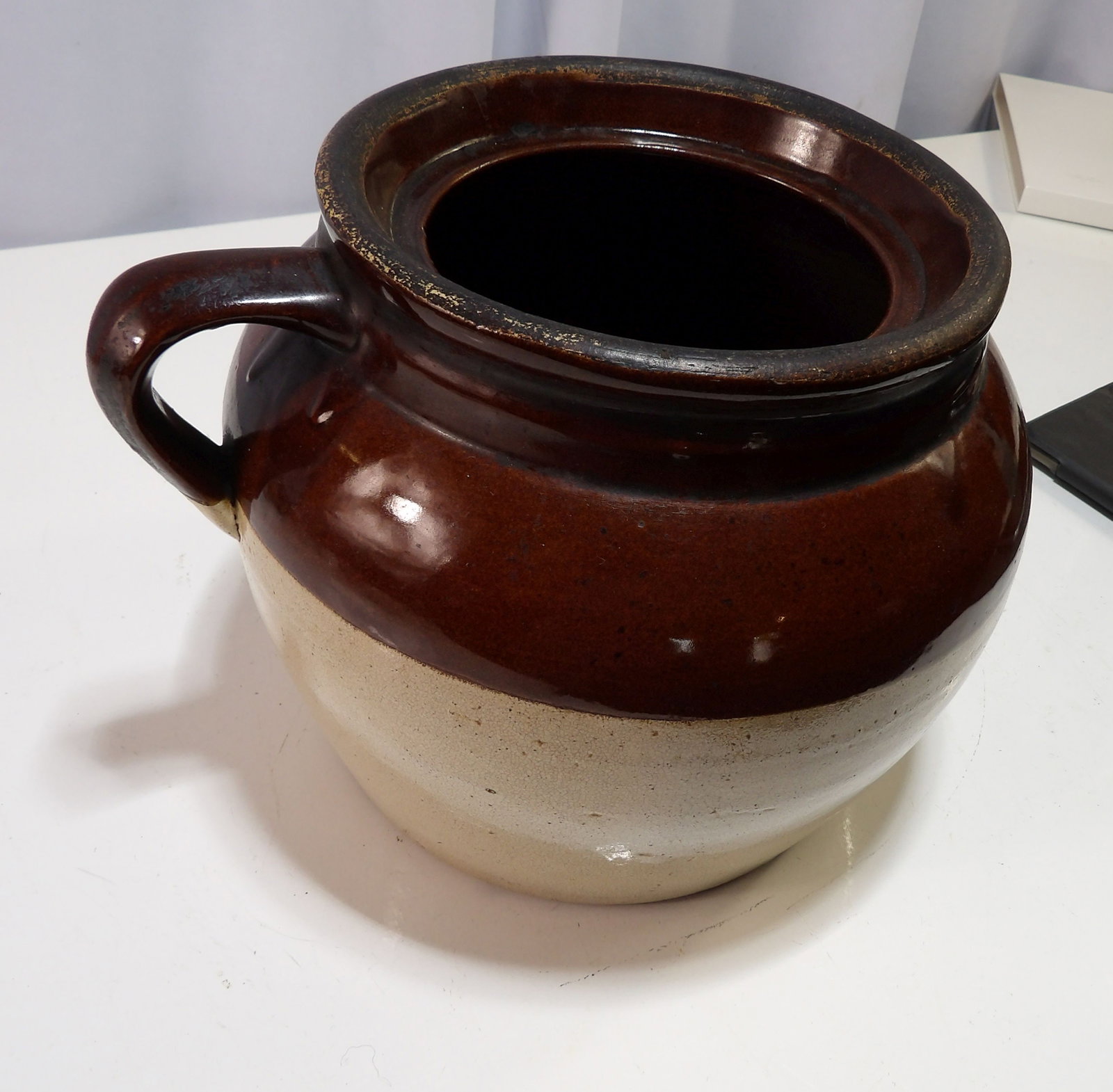 Two Tone Stoneware Crock #3 - 3