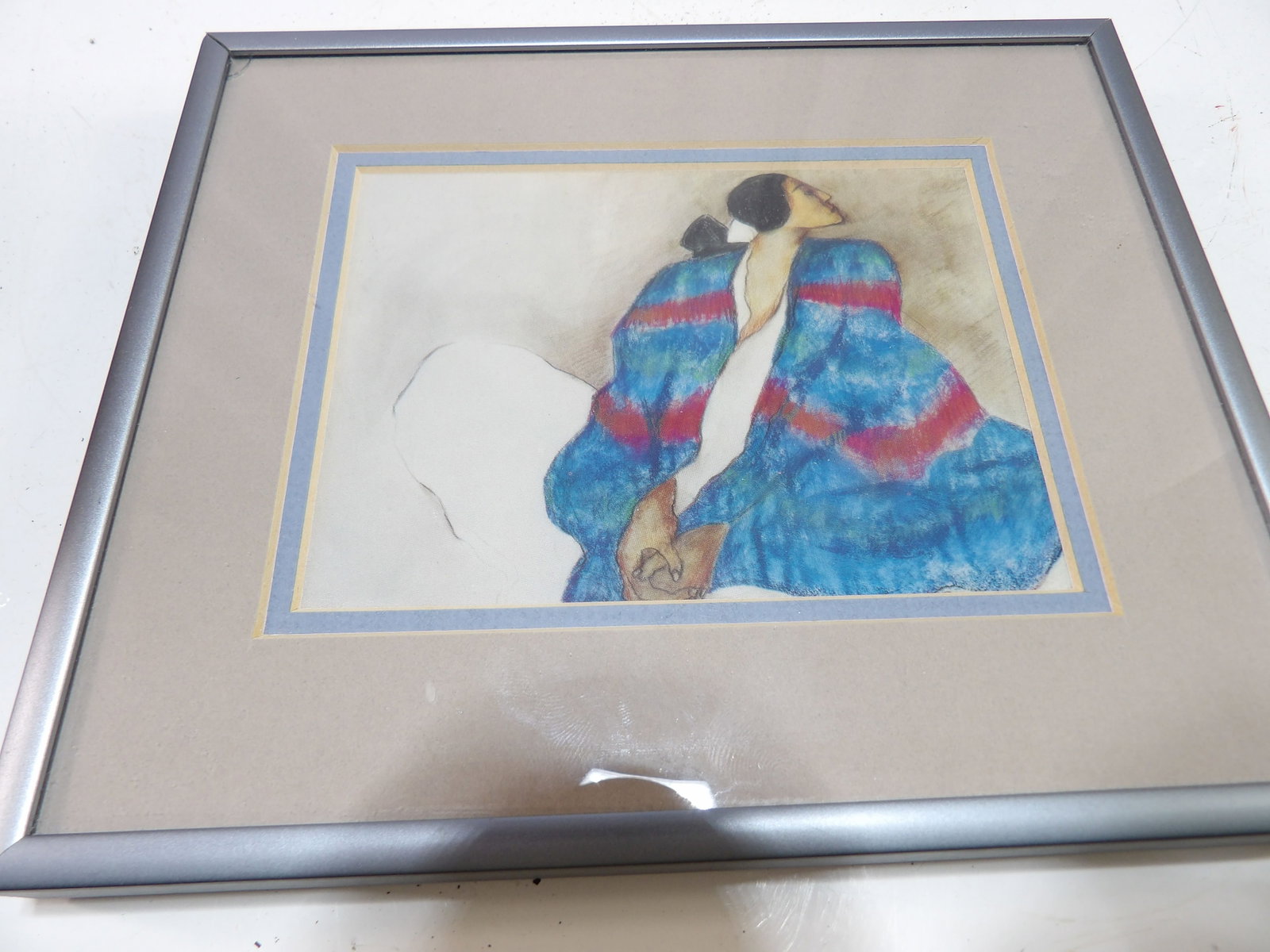 R.C. Gorman Print of Woman in Blue Blanket (1 of 3)