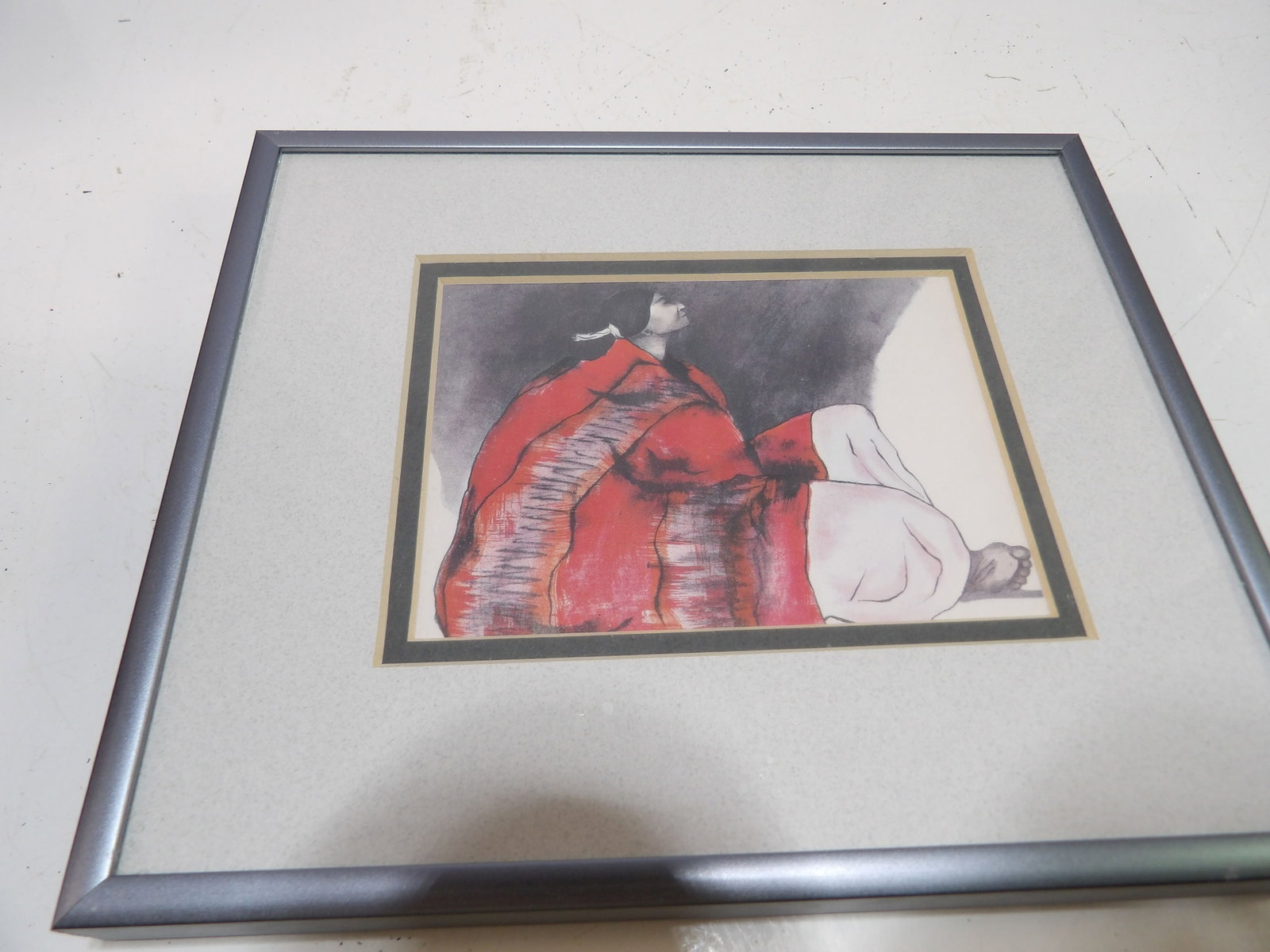R. C. Gorman Offset Lithograph of Woman in Red (1 of 3)