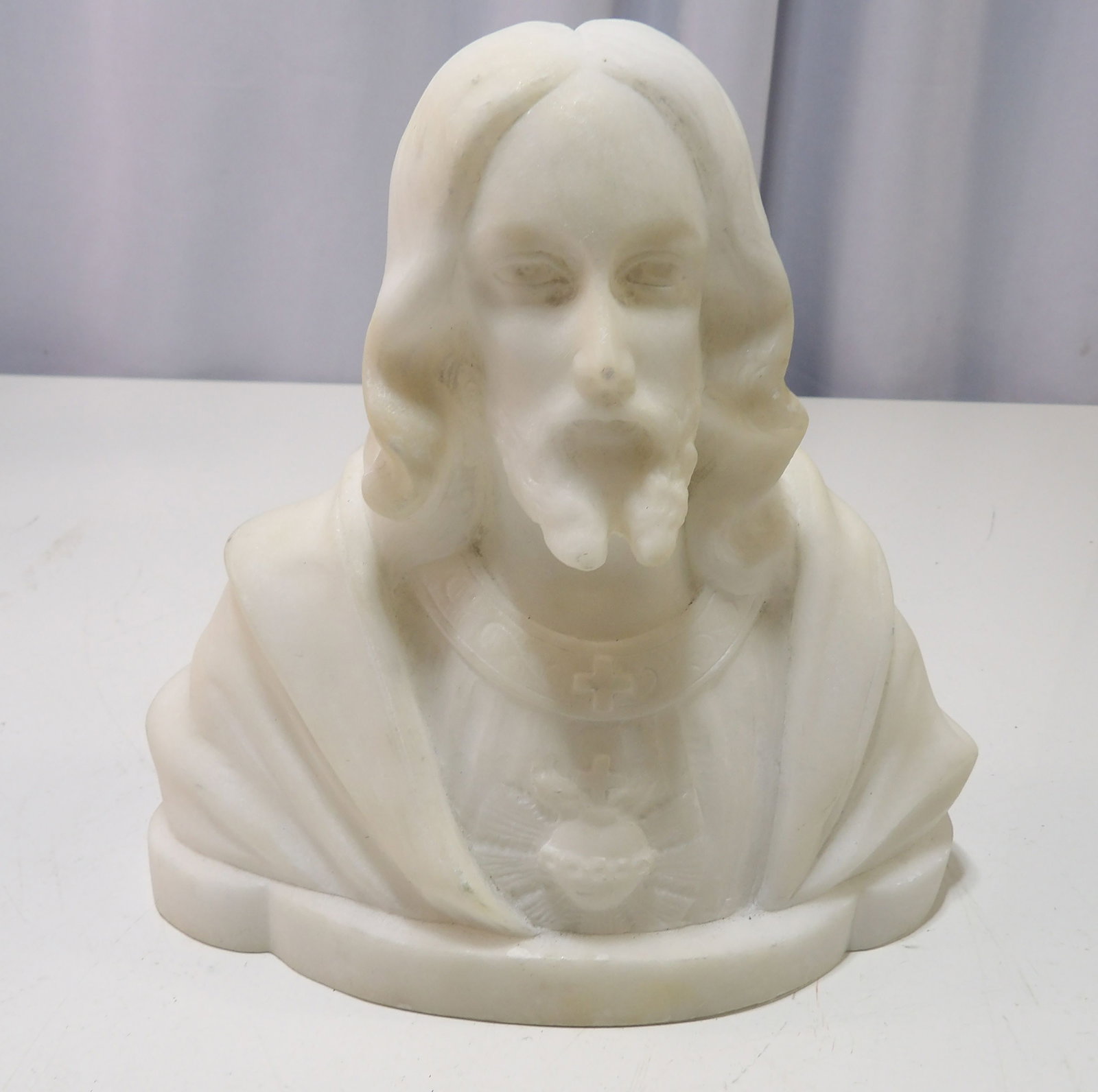 Belgian Alabaster Bust of Jesus (1 of 4)