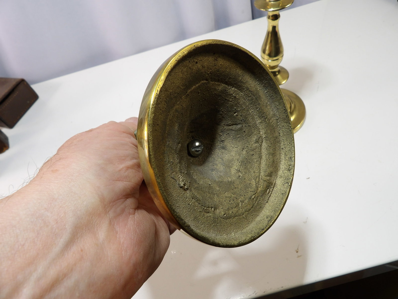 Pair of Solid Brass Candlestick Holders - 3