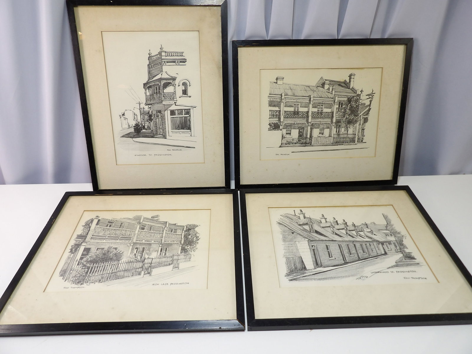 Set of 4 Eric Thompson Paddington Architectural Pen and Ink Drawings (1 of 5)
