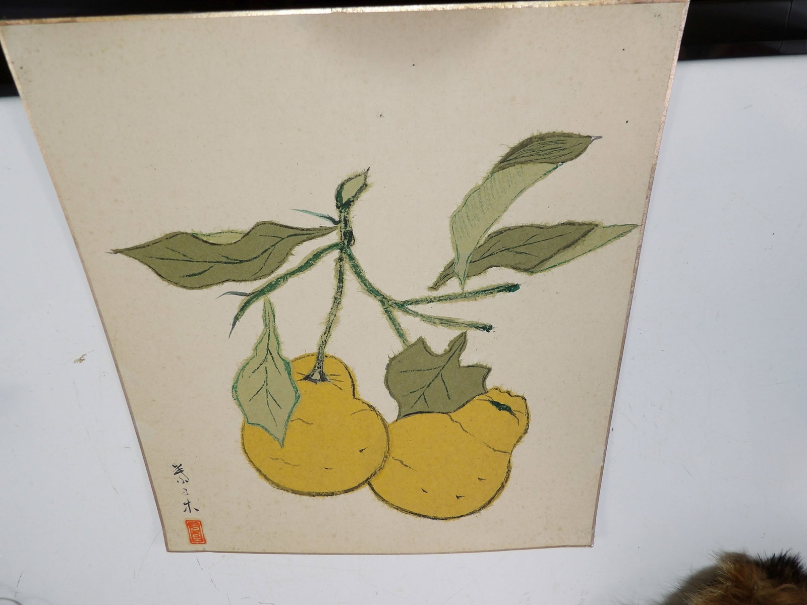 Japanese Woodblock Print of Quice Fruits (1 of 4)