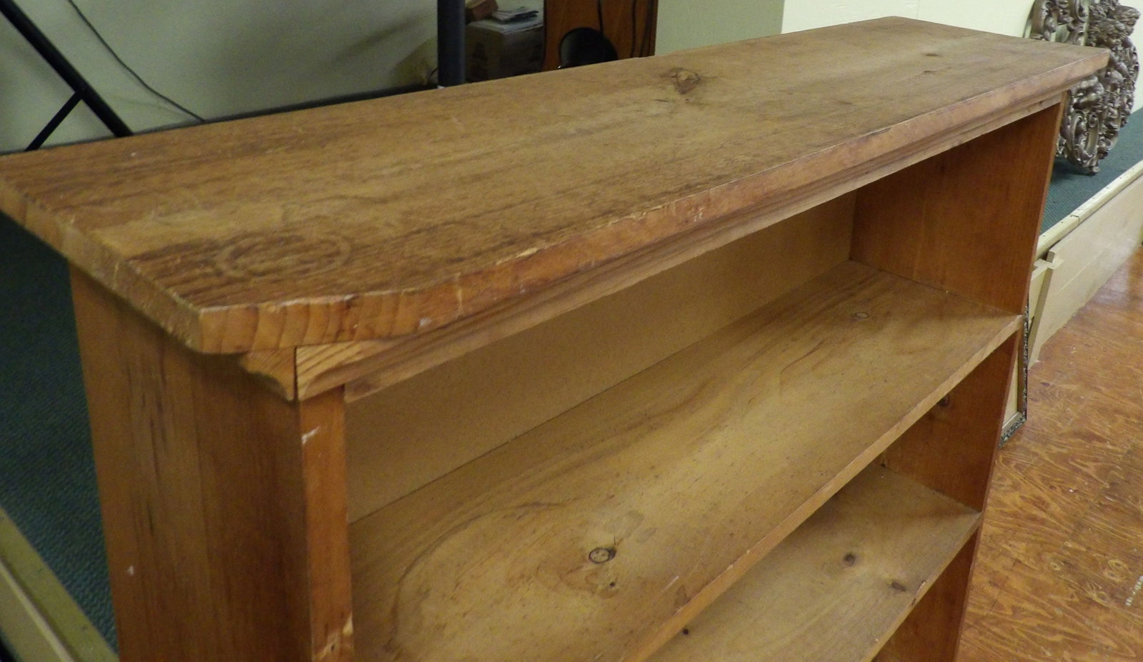 Pine Open Bookcase with 4 Shelves - 2