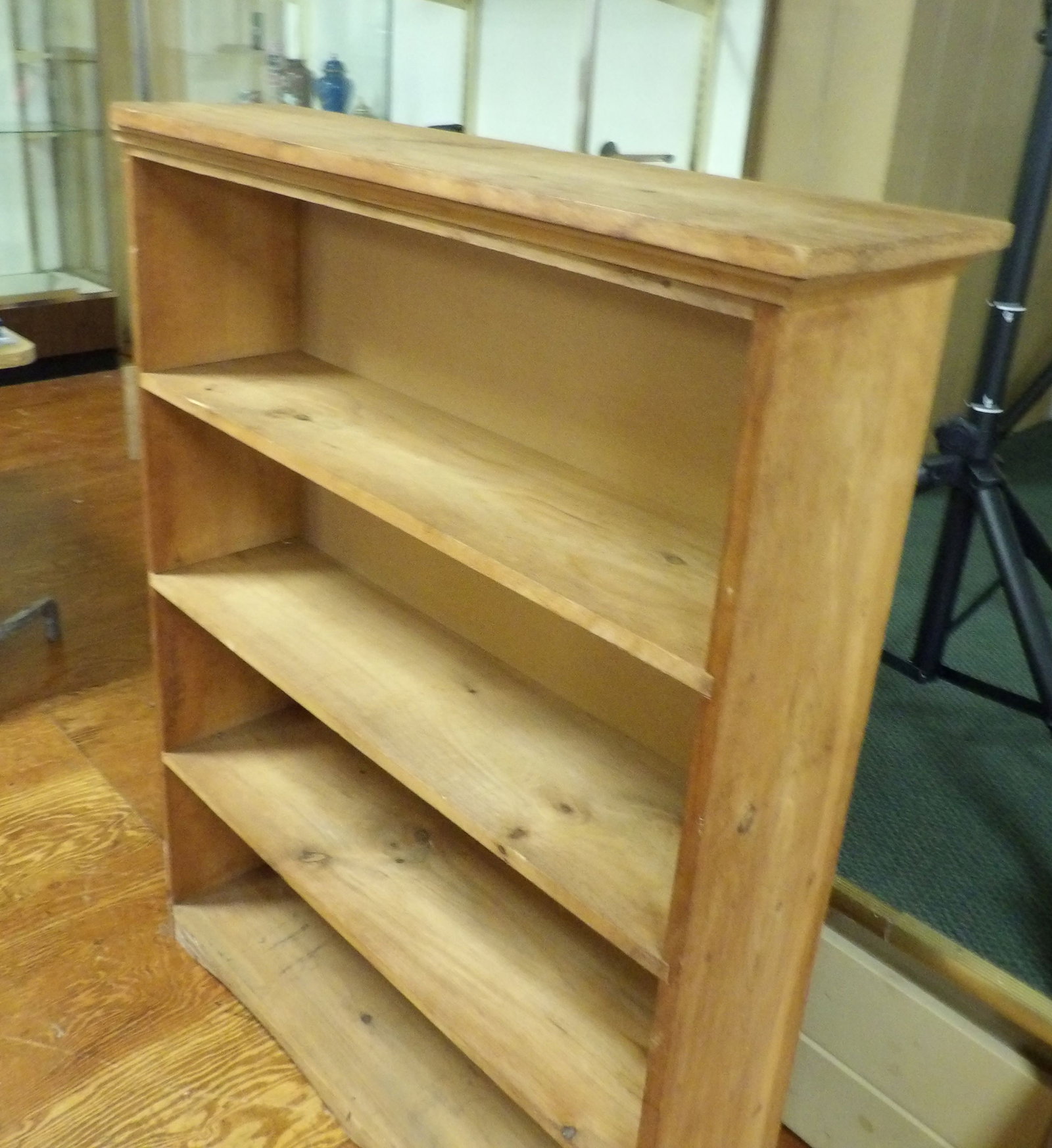Pine Open Bookcase with 4 Shelves - 3