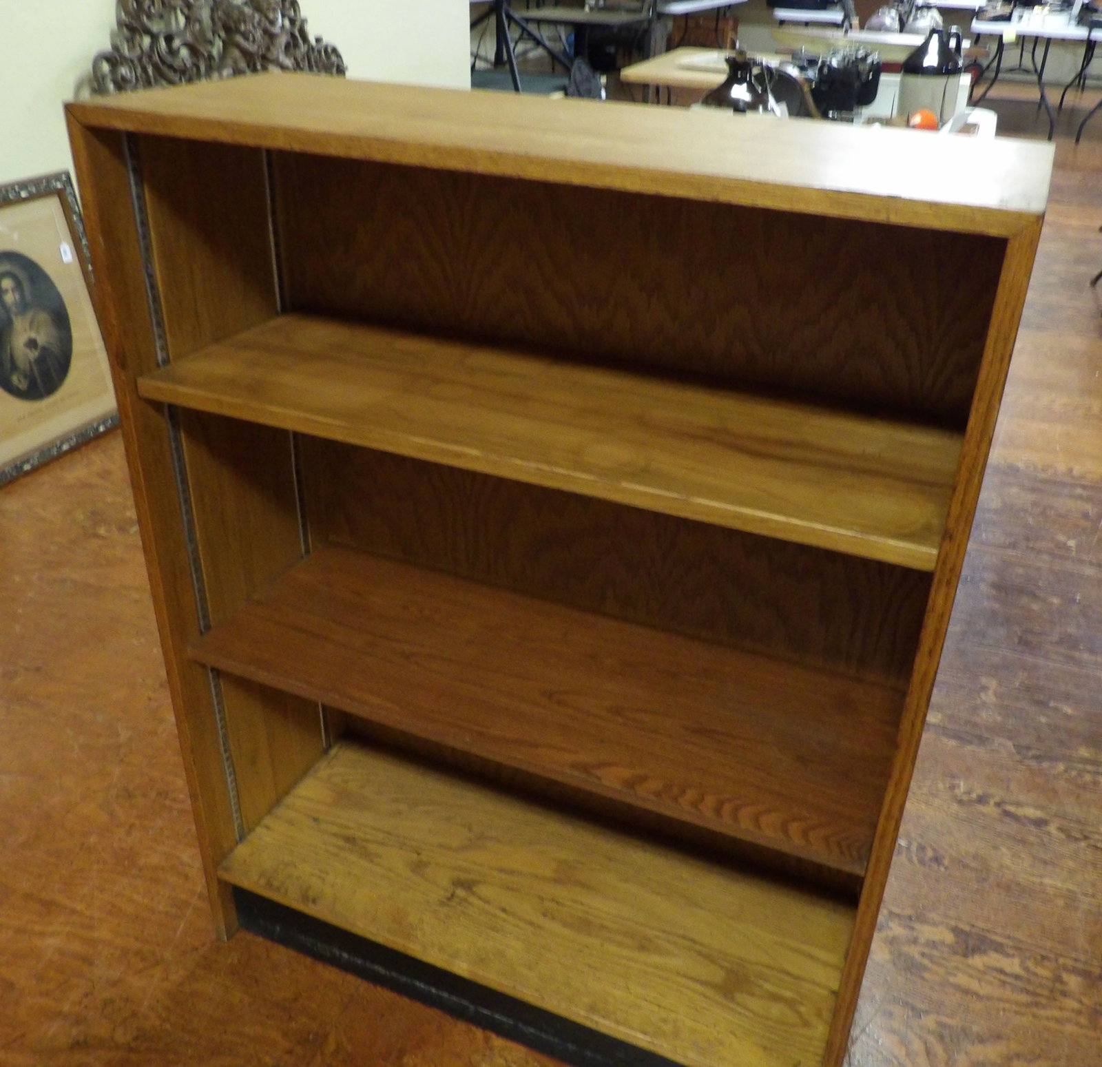 Oak Bookcase with Adjustable Shelves (1 of 3)