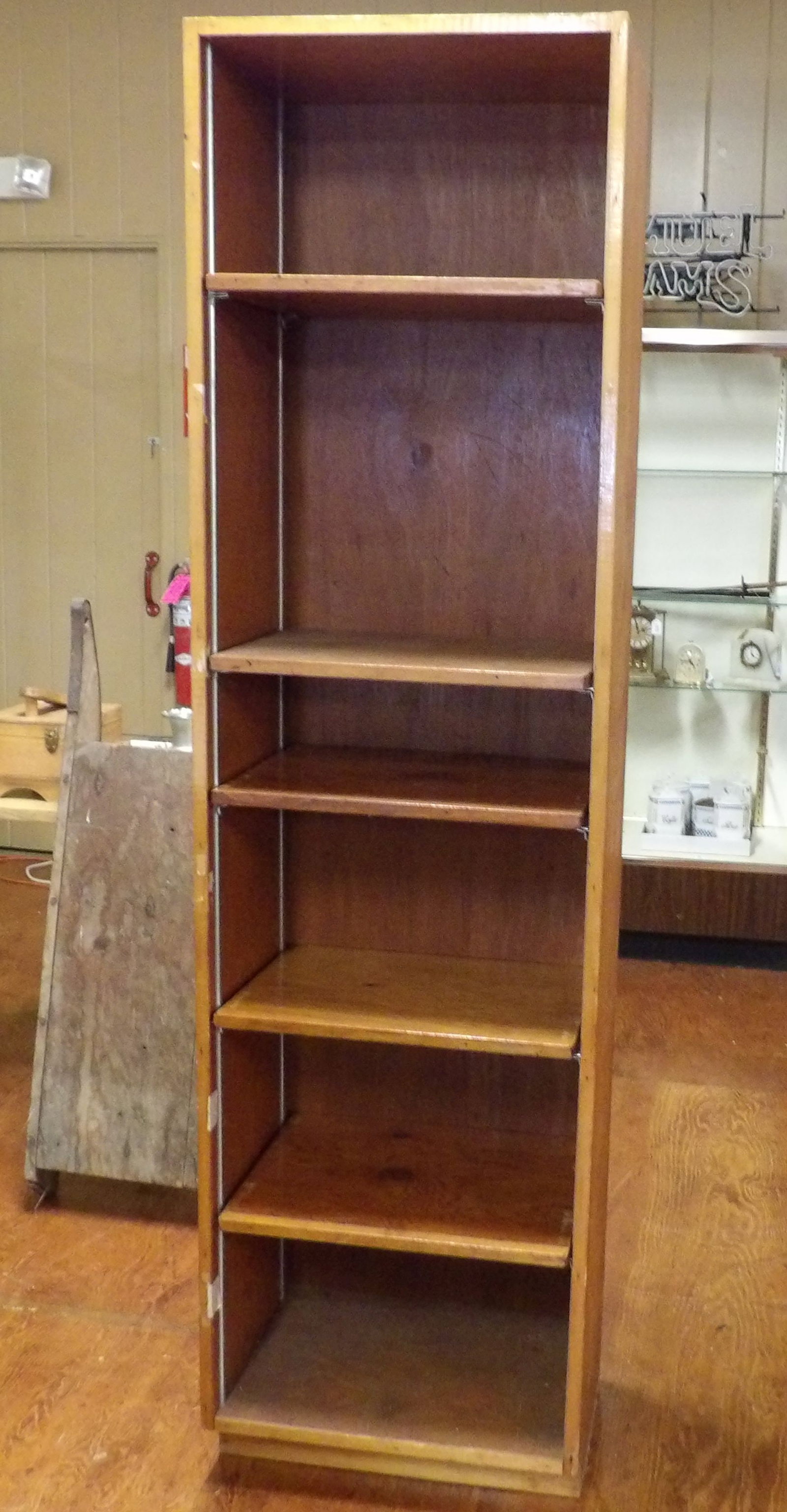 Tall Slim Bookcase with Adjustable Shelves (1 of 4)