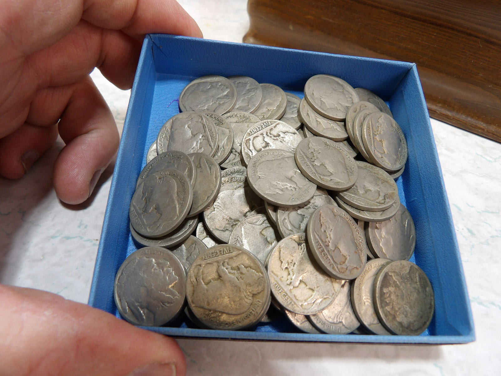 Lot of 74 Early Buffalo Nickels: Lot of Early Buffalo Nickels, 74 Pieces. All measurements approximate. Please see photos for condition and details. Selling as is from 04281.