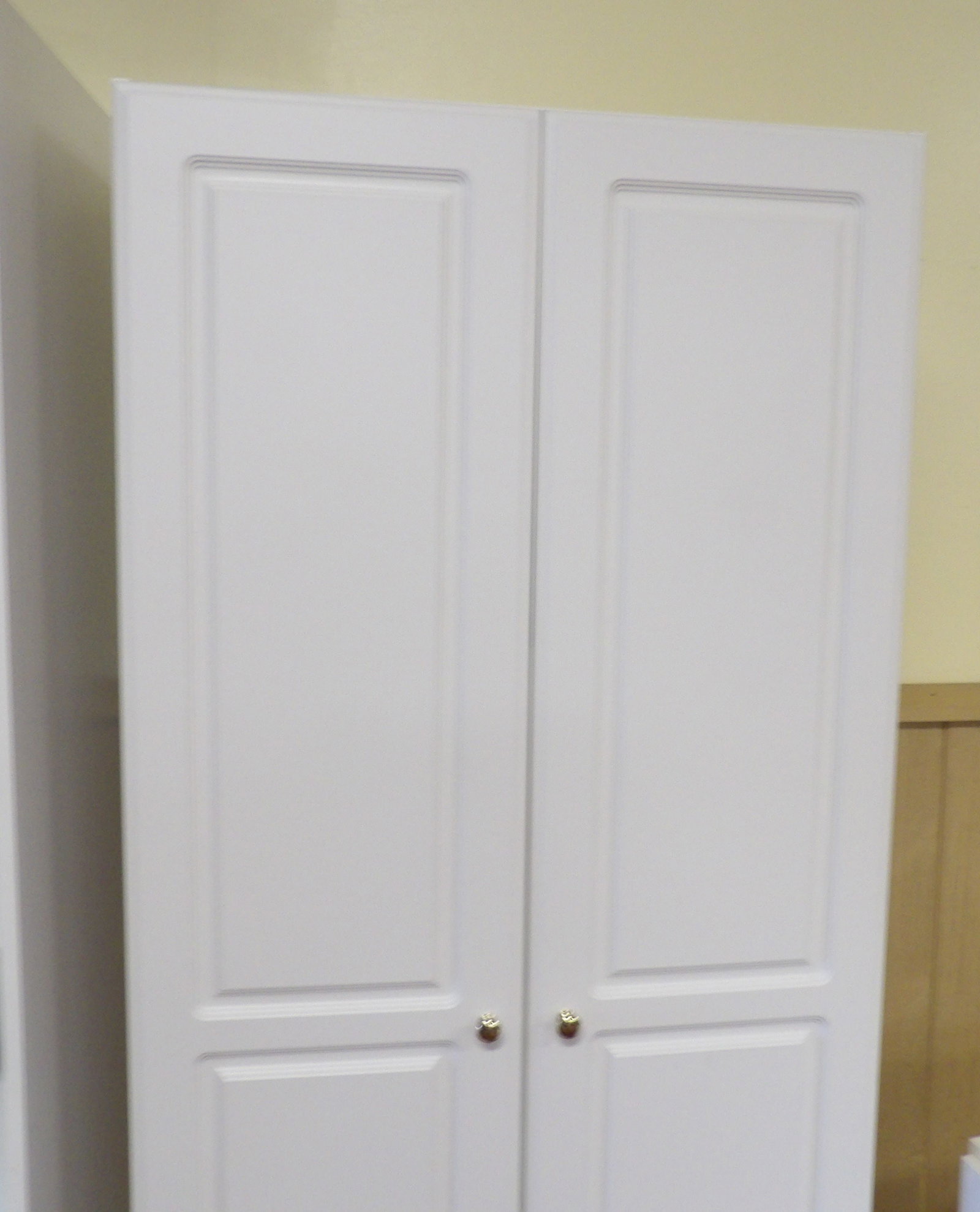 White 2 Door Wardrobe - 2