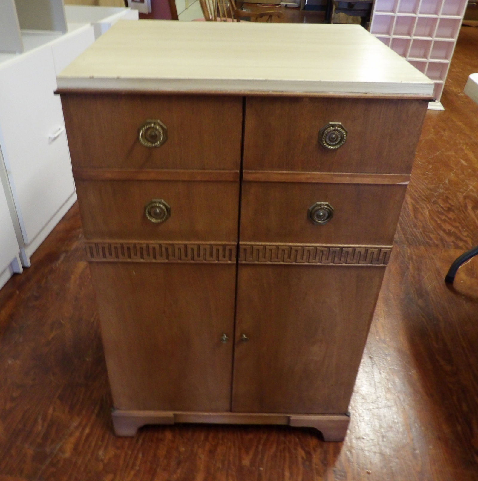 Wooden Cabinet with 2 Doors (1 of 4)