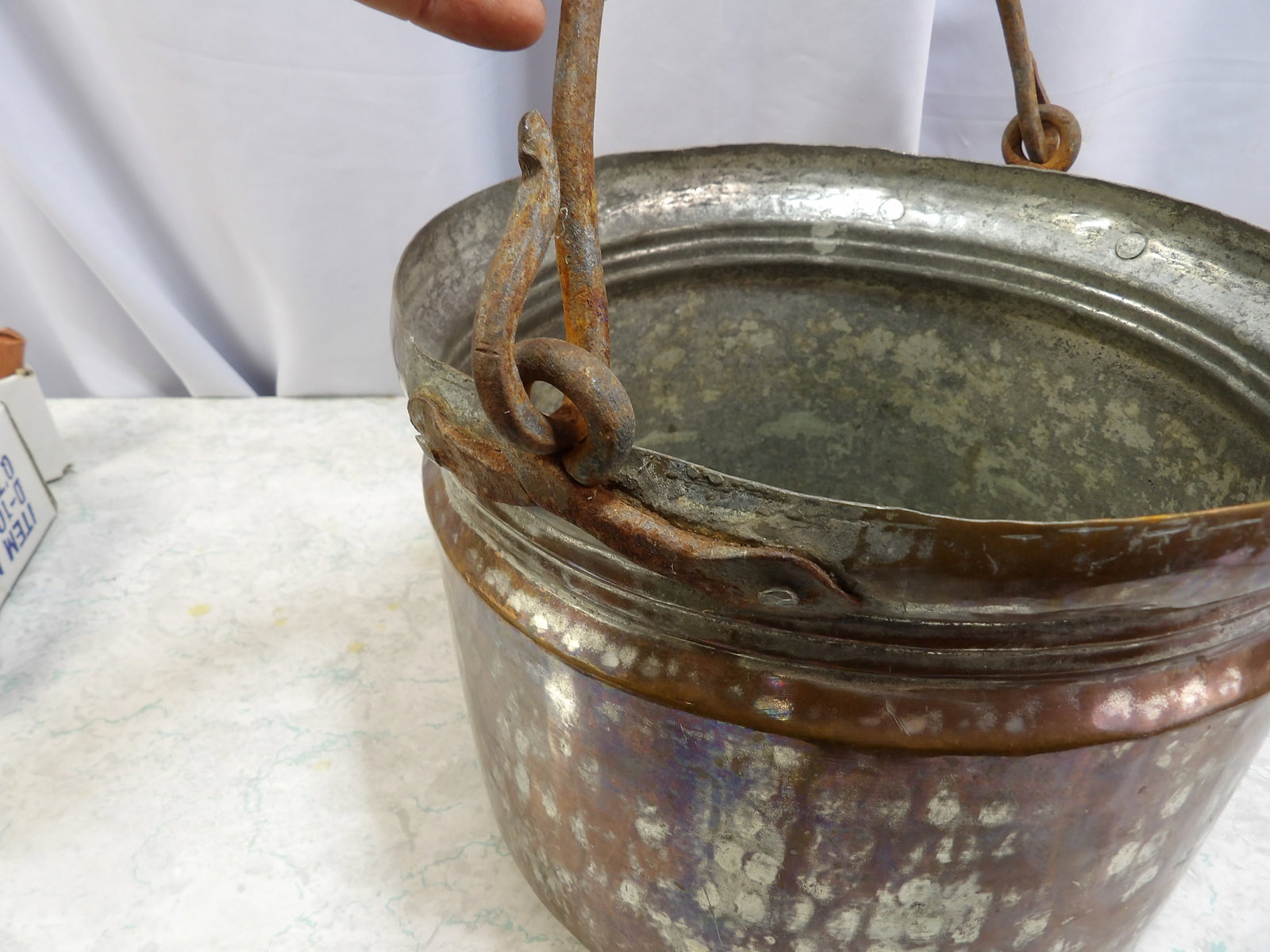 Hand Hammered Copper Cauldron Pot - 3