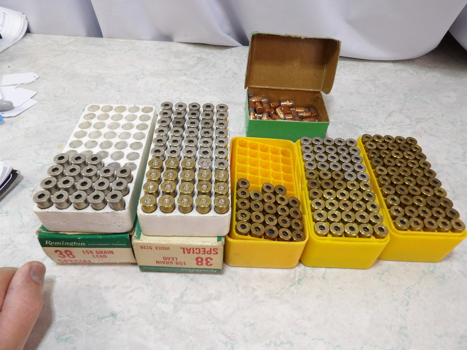 5 Boxes .38 Special Empty Casings and 1 Box Soft Point Bullets- (1 of 3)