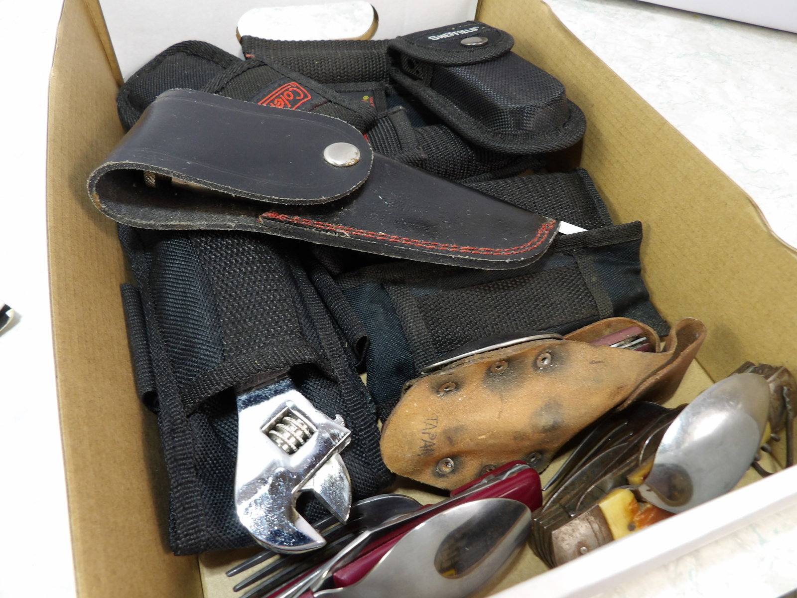 Large Lot of Multi-Tools and Camping Utensils: Large Lot of Multi-Tools and Camping Utensils. All measurements approximate. Please see photos for condition and details. Selling as is from 04281.