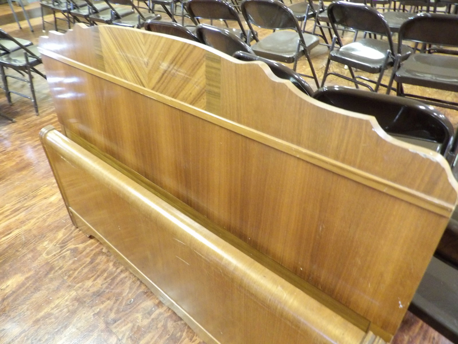 Art Deco Full Size Bed Frame- Complete - 2
