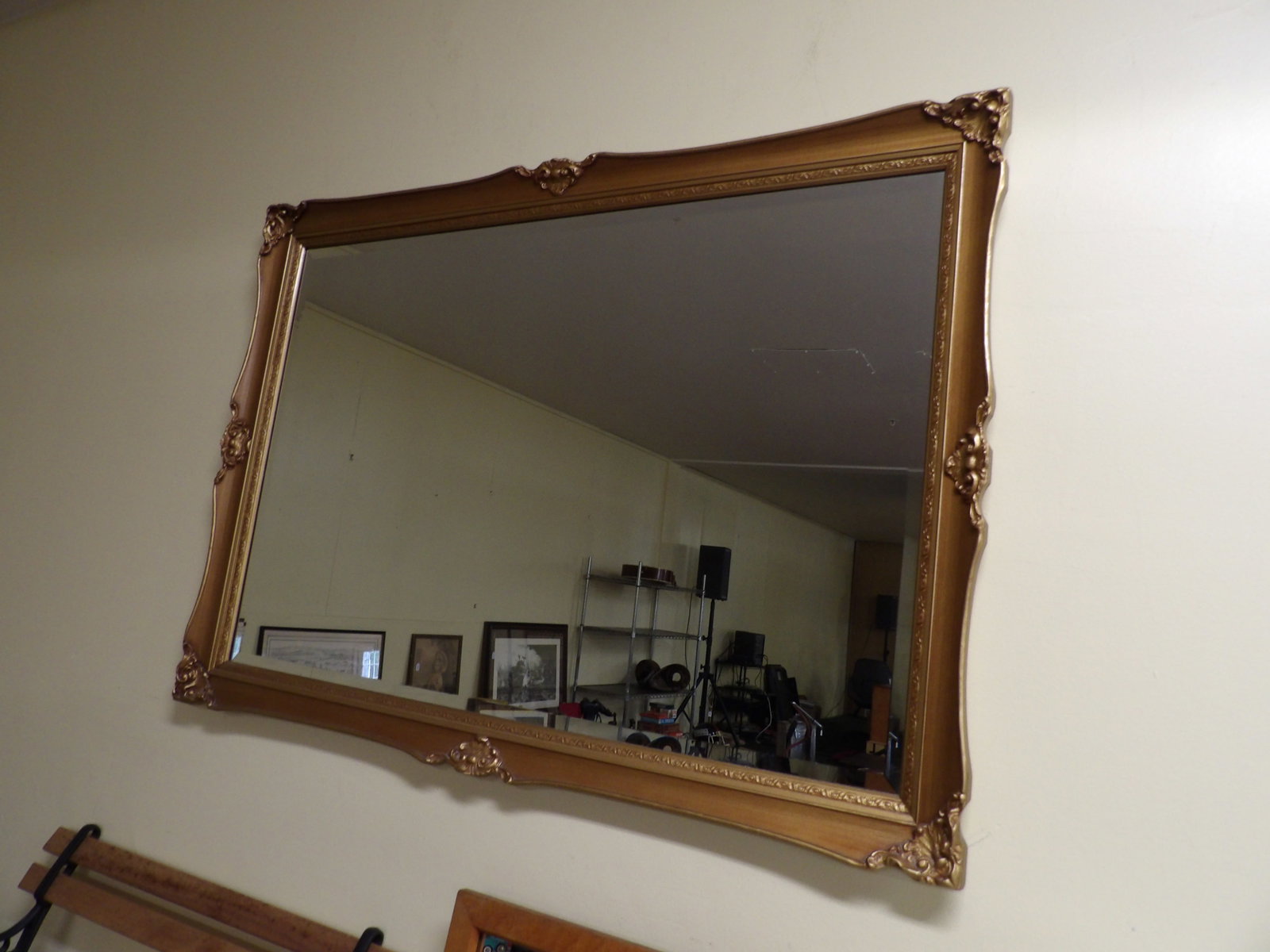 Gold Gilt Rectangular Wall Mirror - 2