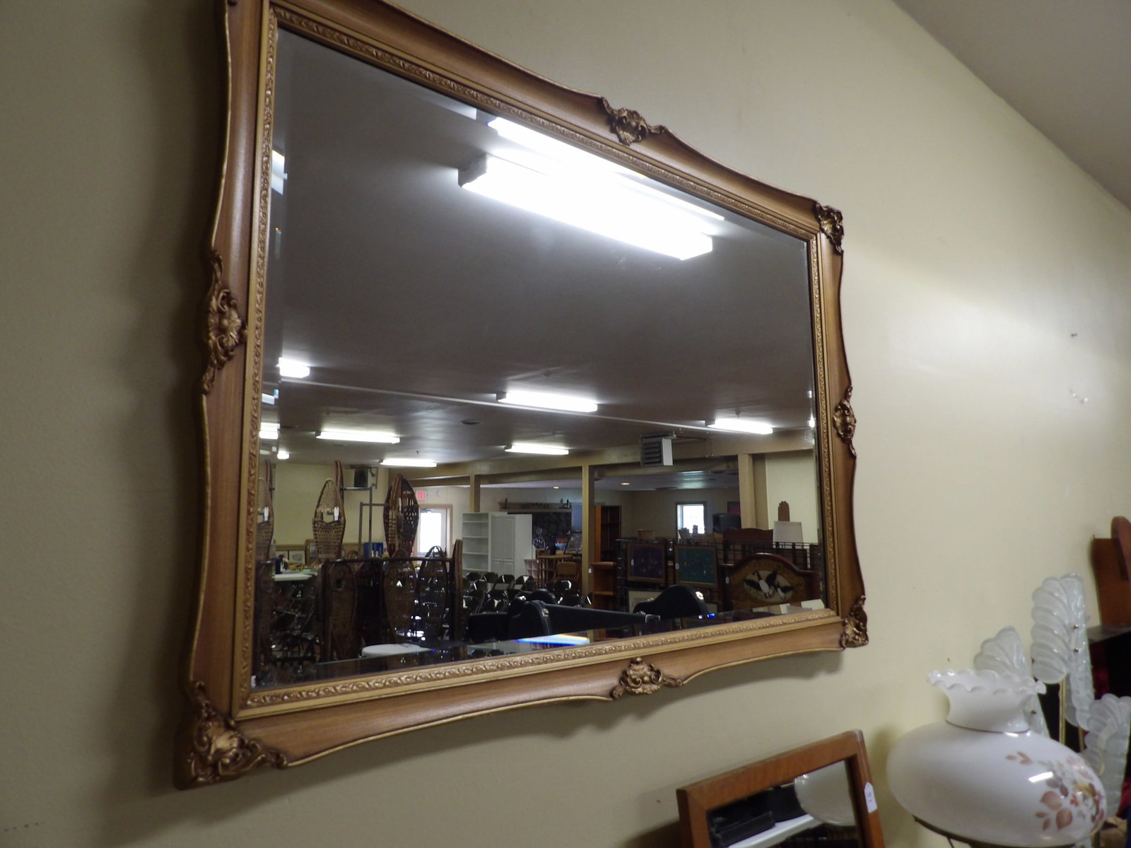 Gold Gilt Rectangular Wall Mirror - 4