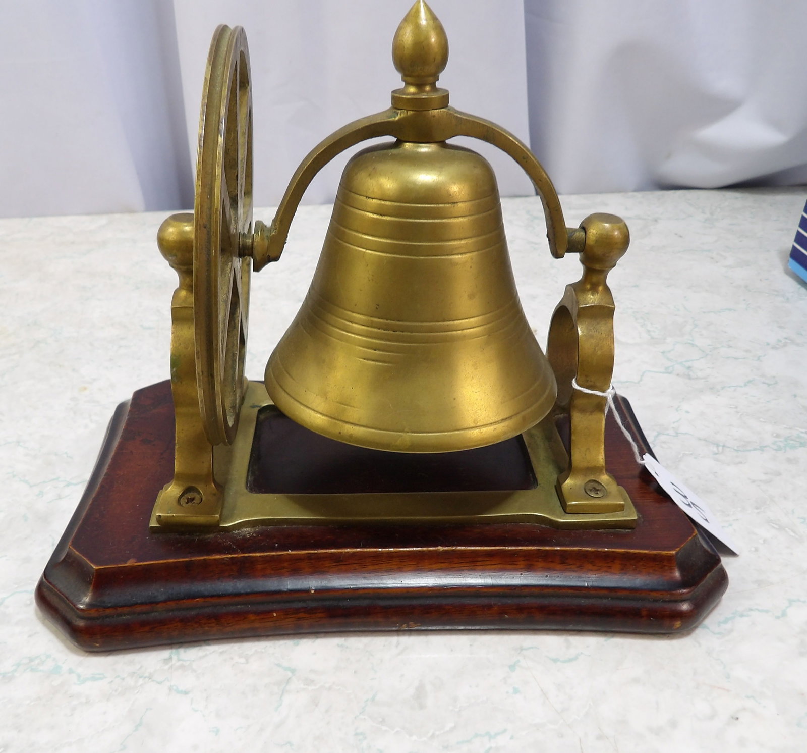 Solid Brass Ships Bell with Pulley (1 of 4)