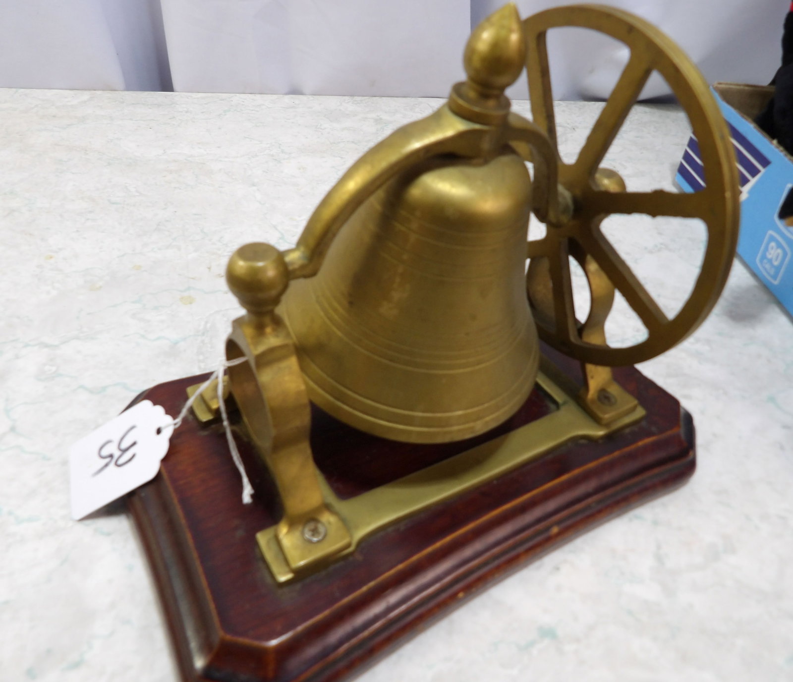 Solid Brass Ships Bell with Pulley - 4