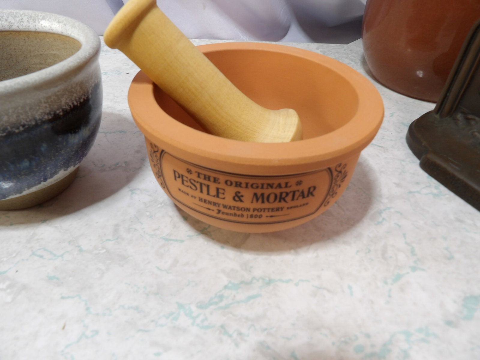 3 Assorted Ceramic Mortar and Pestle Sets - 2