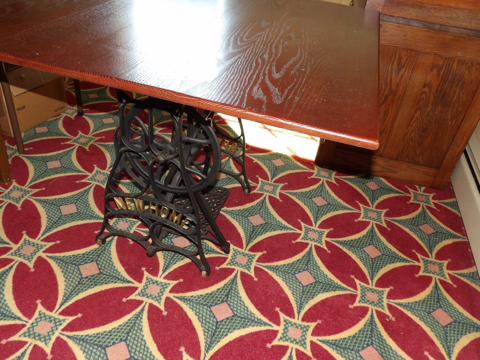 Upcycled Cast Iron Sewing Machine Base Table - 2