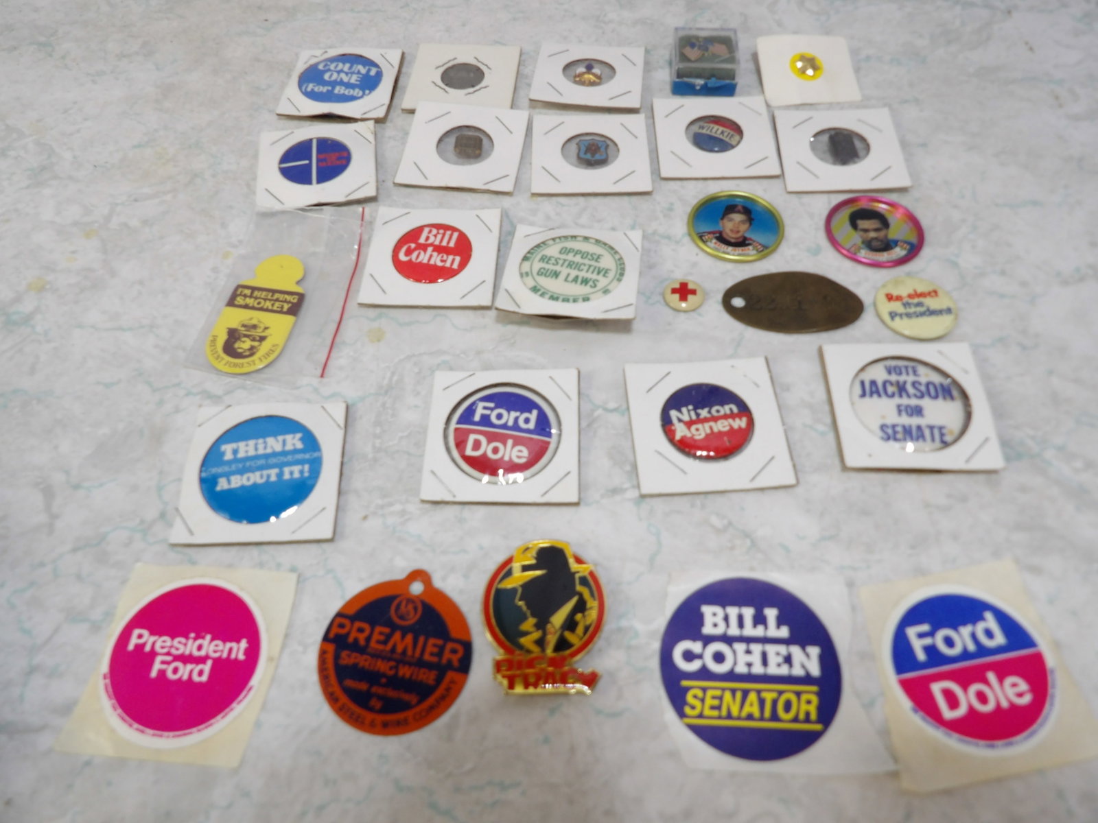 Collection of Presidential and Political Buttons and Stickers (1 of 4)
