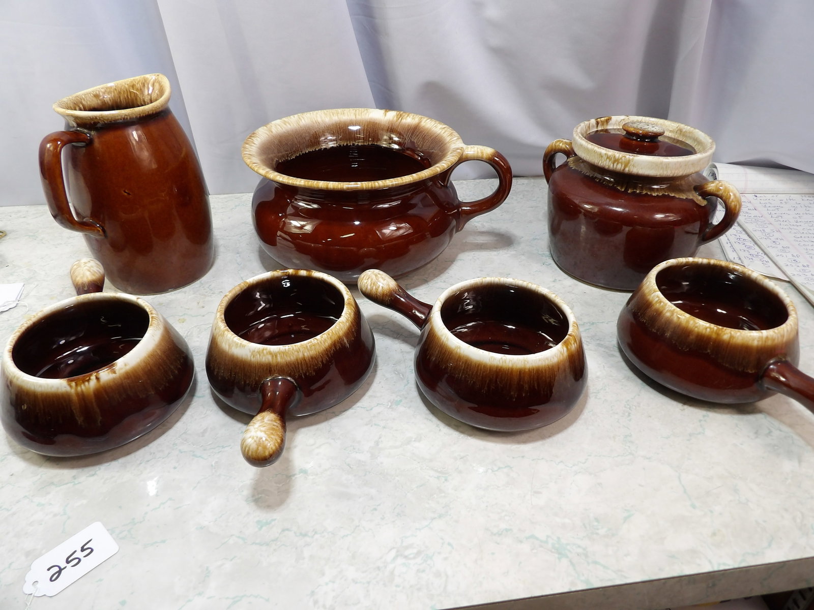 McCoy Brown Drip Glaze Serving Set (1 of 3)