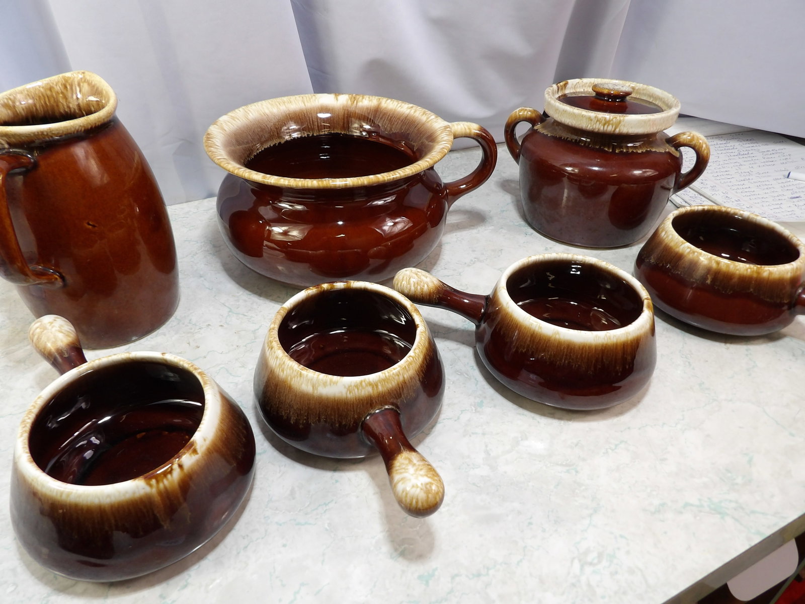 McCoy Brown Drip Glaze Serving Set - 2