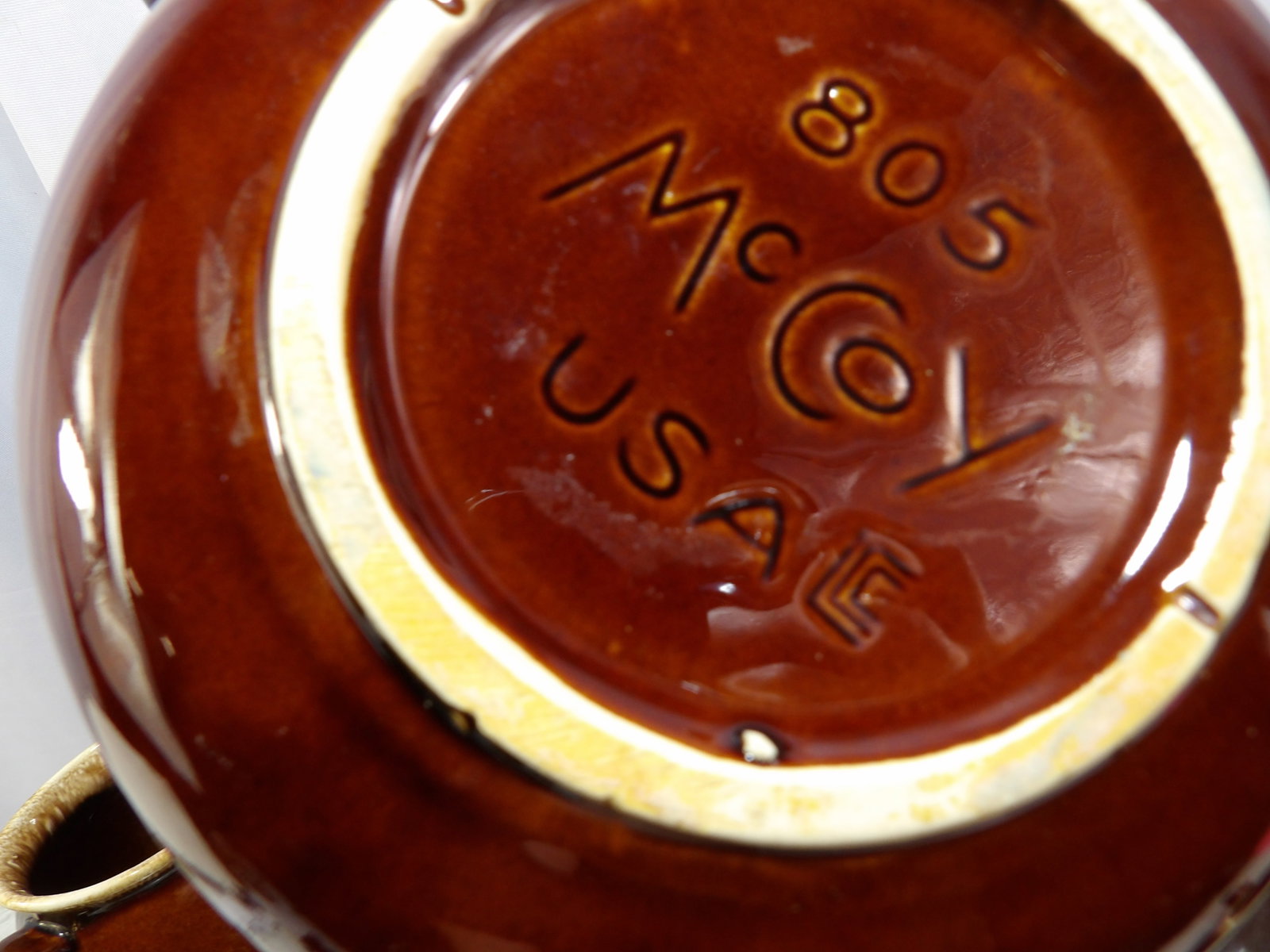 McCoy Brown Drip Glaze Serving Set - 3