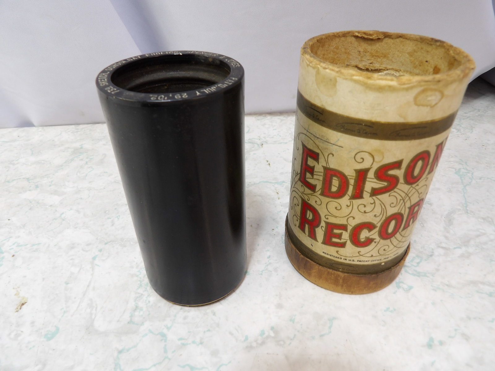 Edison Gold Molded Cylinder Record with Original Cardboard Case (1 of 4)